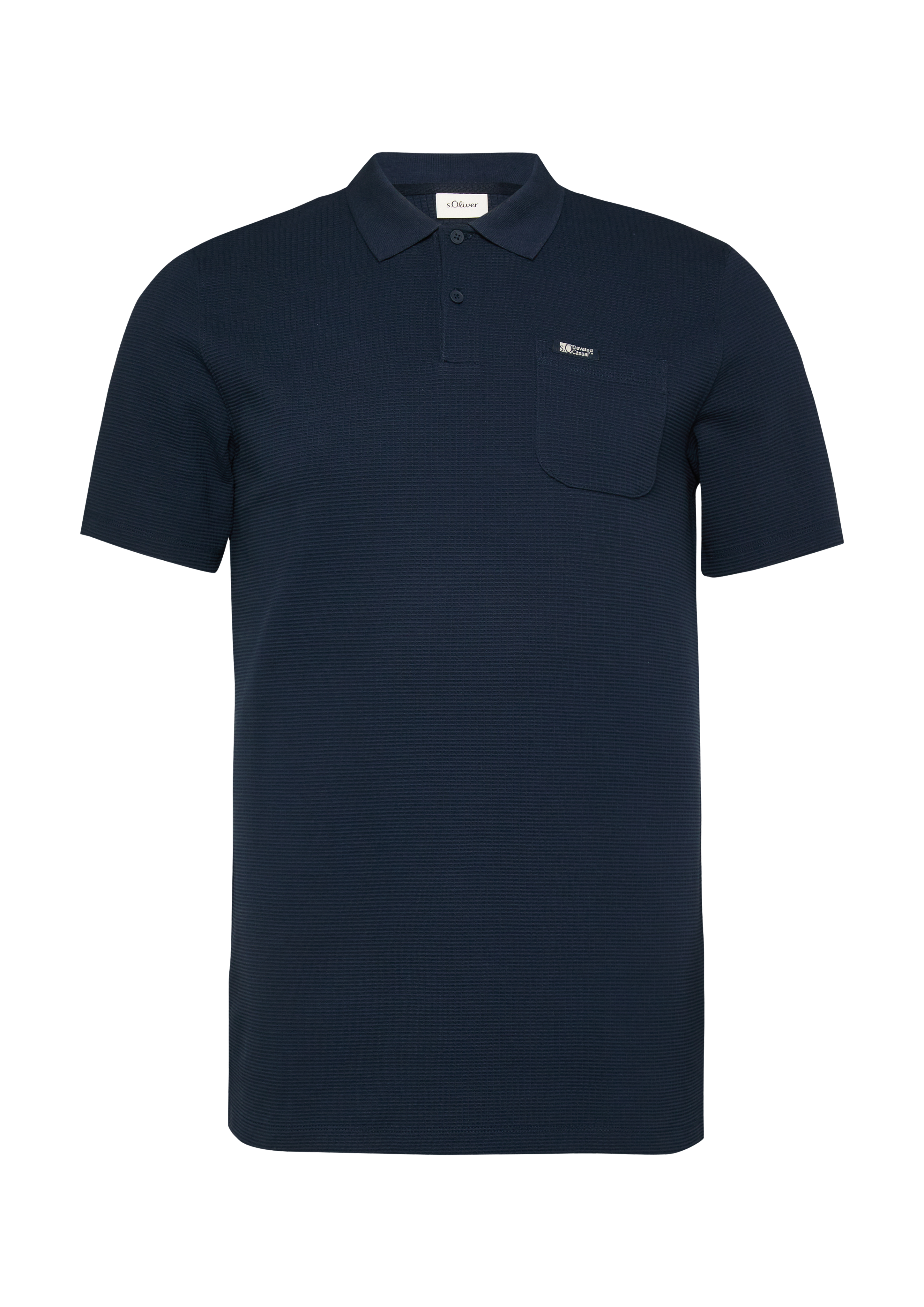 Gestructureerd poloshirt met borstzak