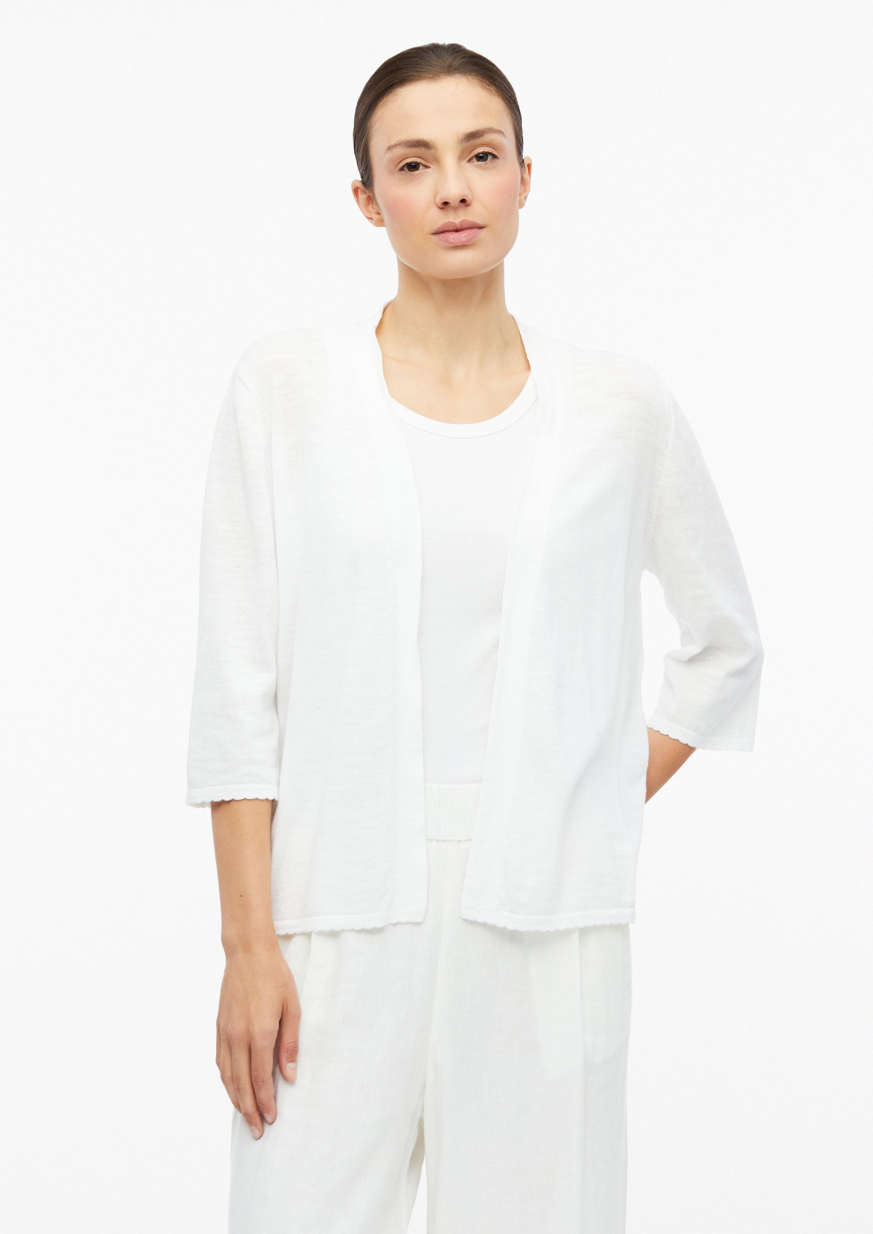Damen Feinstrickjacke mit 3/4-Arm und Wellenkante in  von s.Oliver