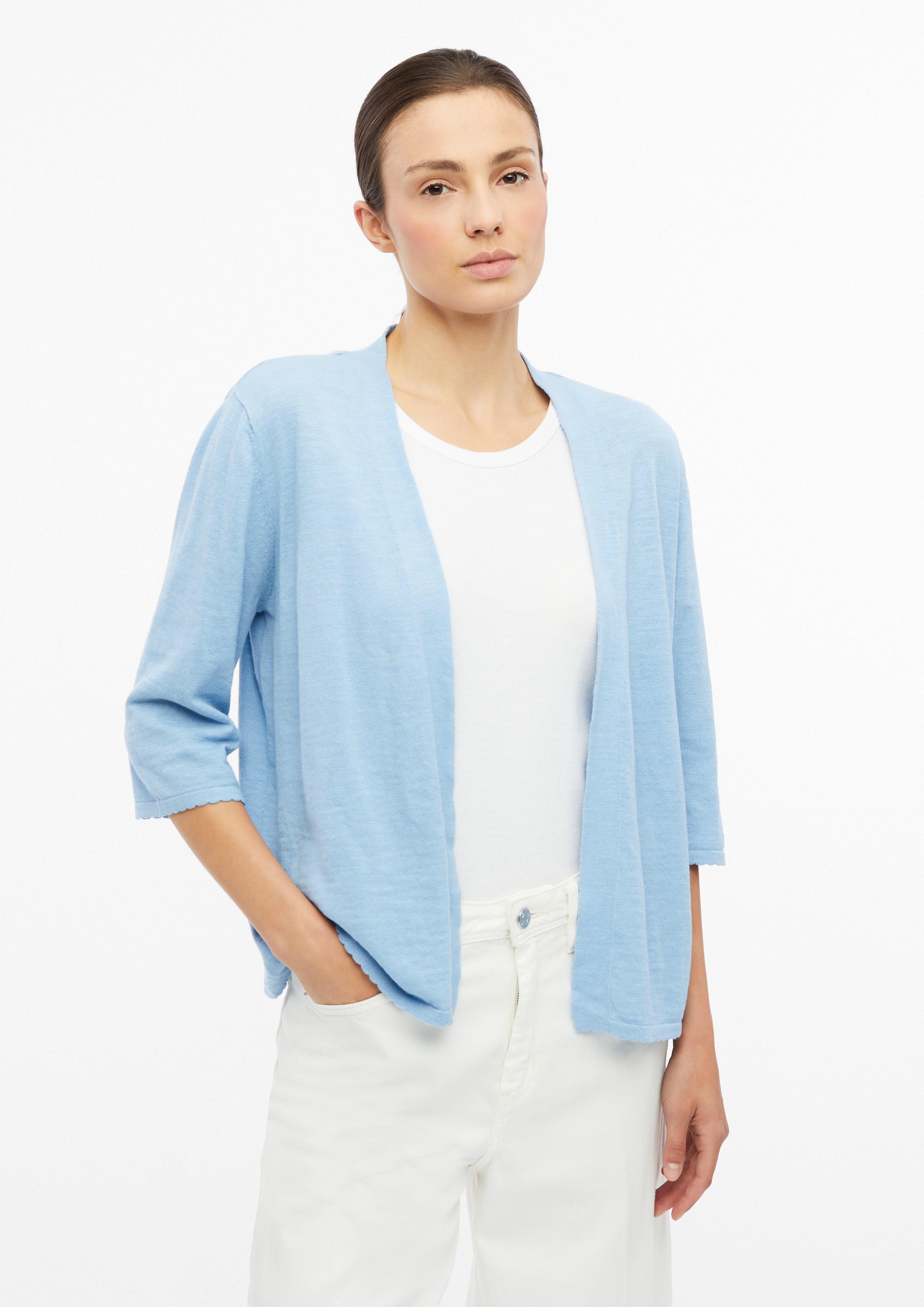 Damen Feinstrickjacke mit 3/4-Arm und Wellenkante in  von s.Oliver