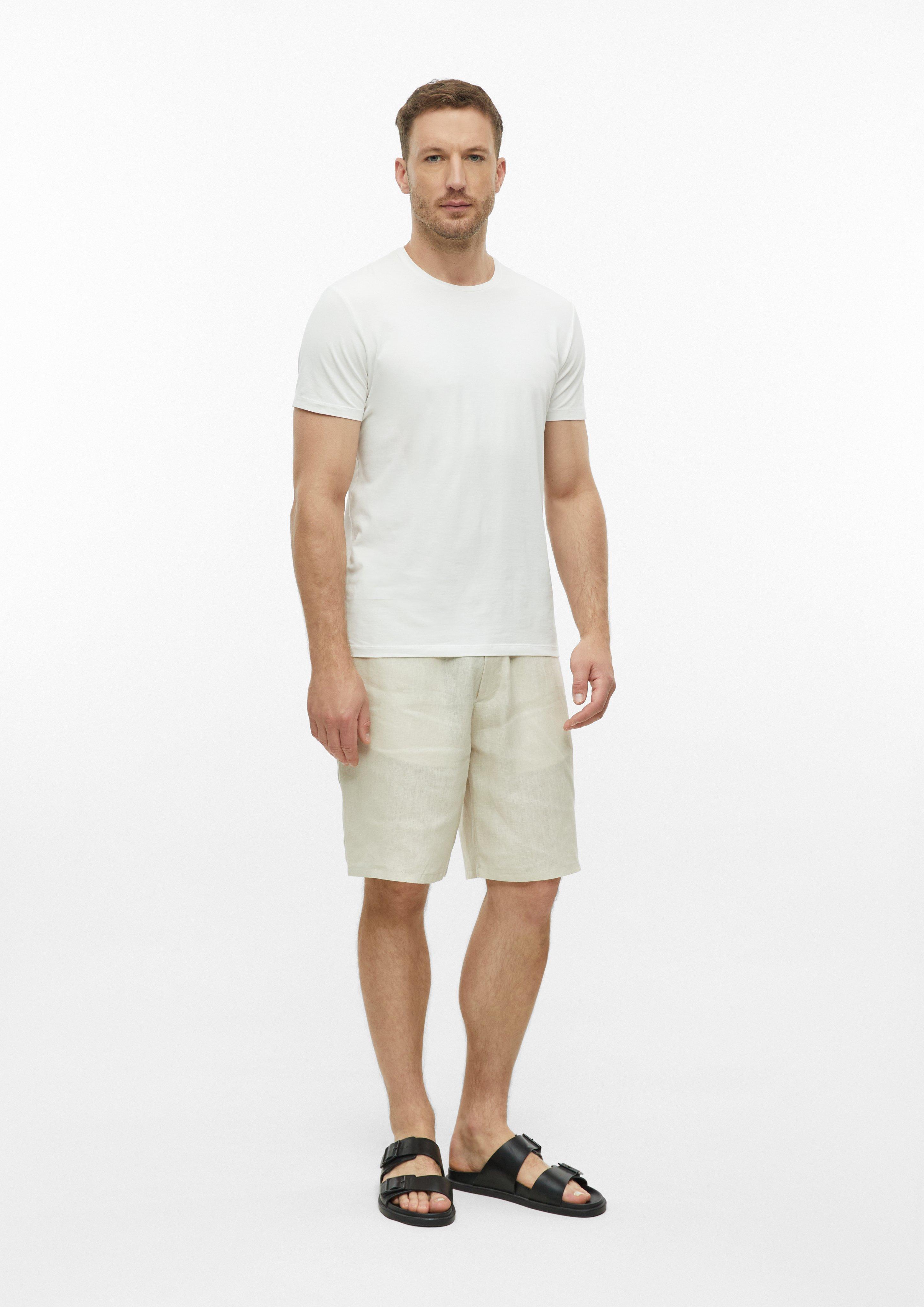 Heren Bermuda van 100% linnen met elastische tailleband in  van s.Oliver BLACK LABEL