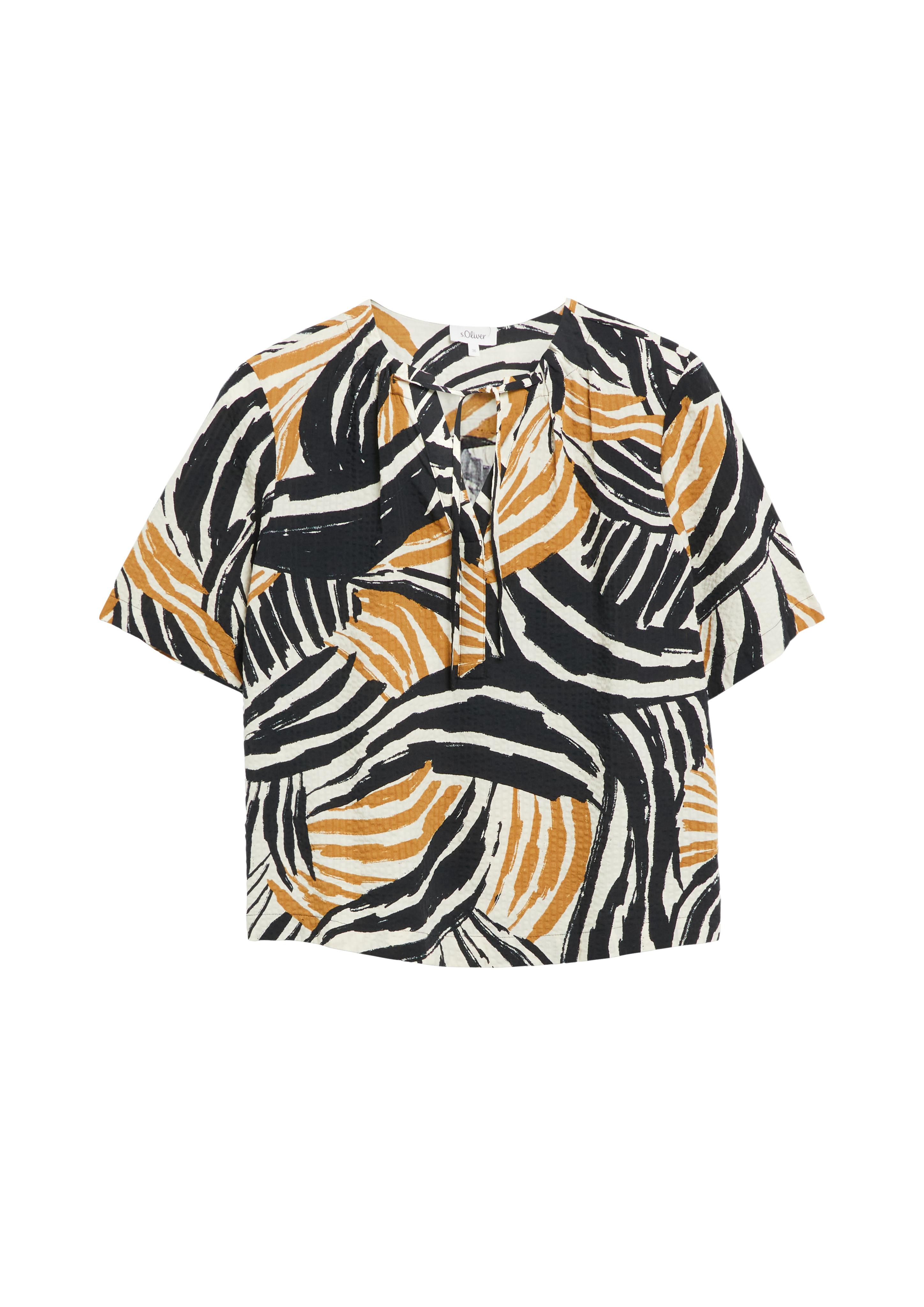 Gestructureerde blouse van viscosemix met rimpels