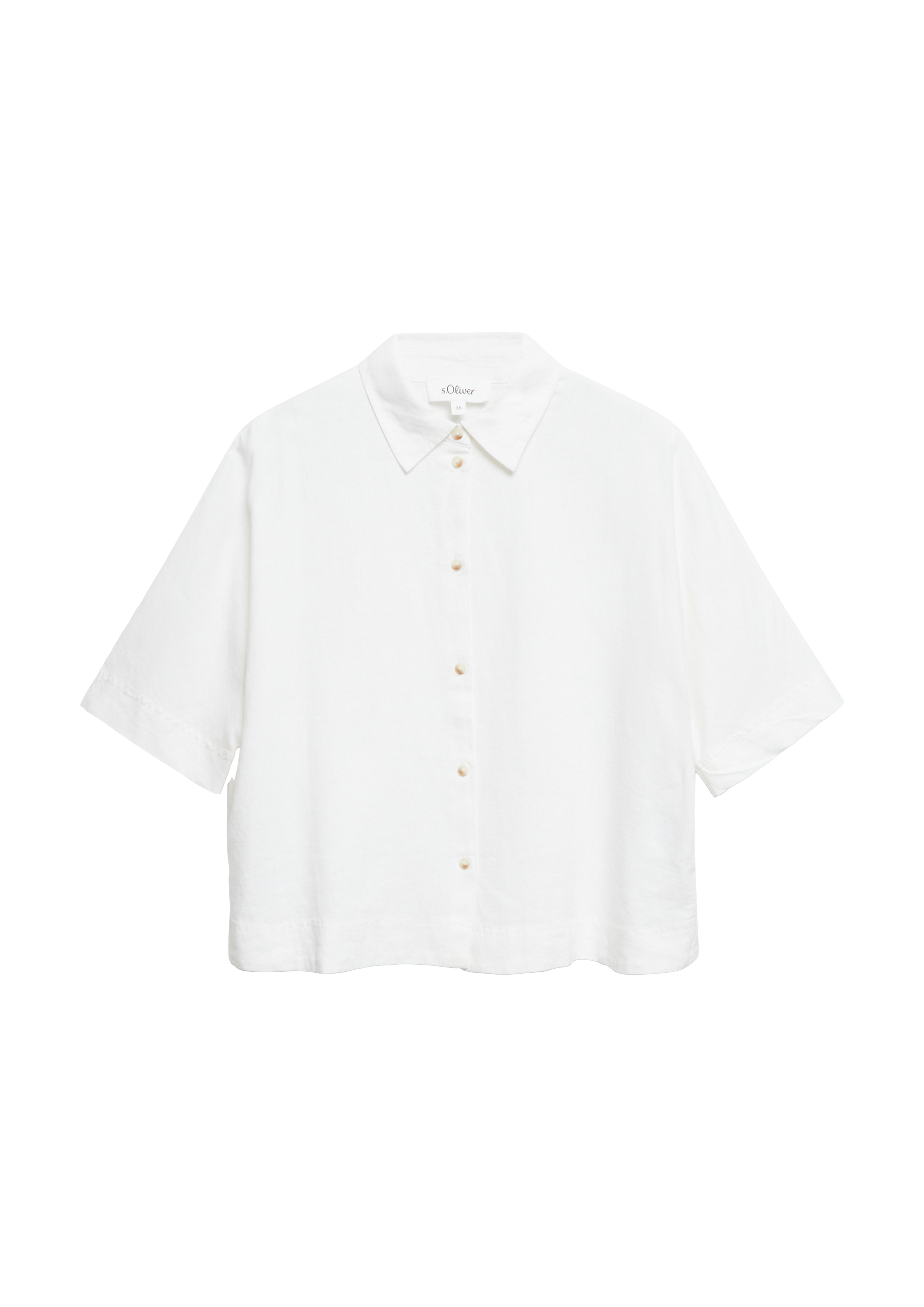 s.Oliver Kurzarm-Bluse Aus Leinenmix