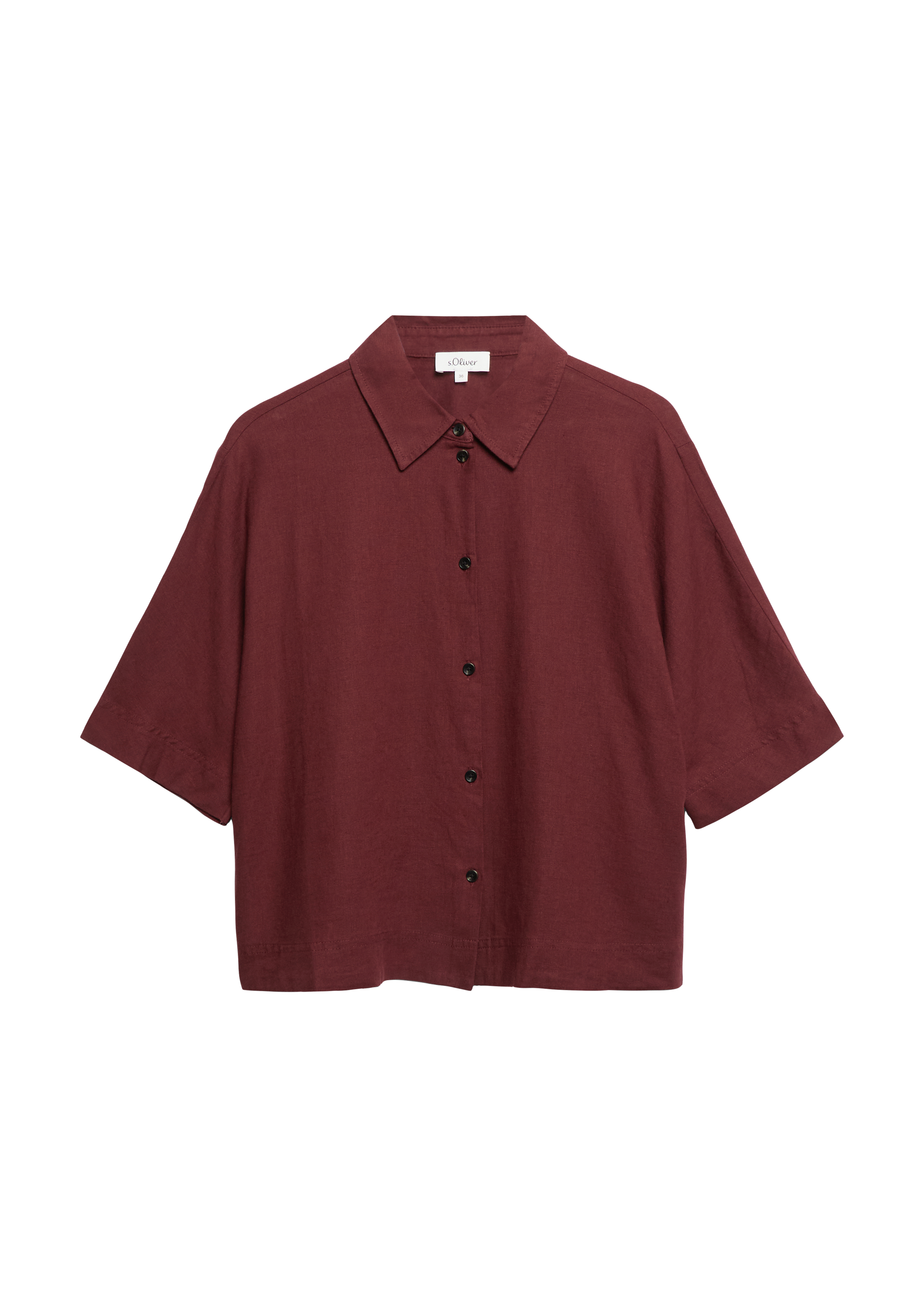 s.Oliver Kurzarm-Bluse Aus Leinenmix