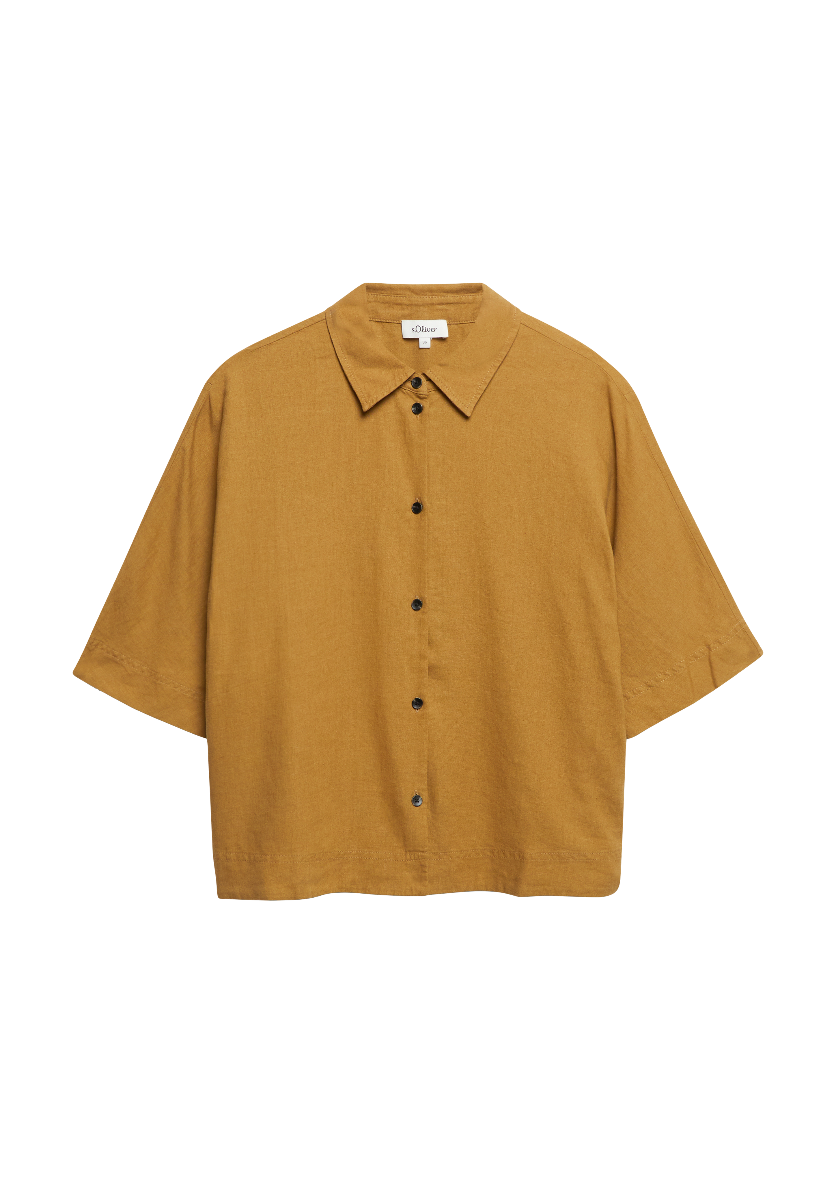s.Oliver Kurzarm-Bluse Aus Leinenmix