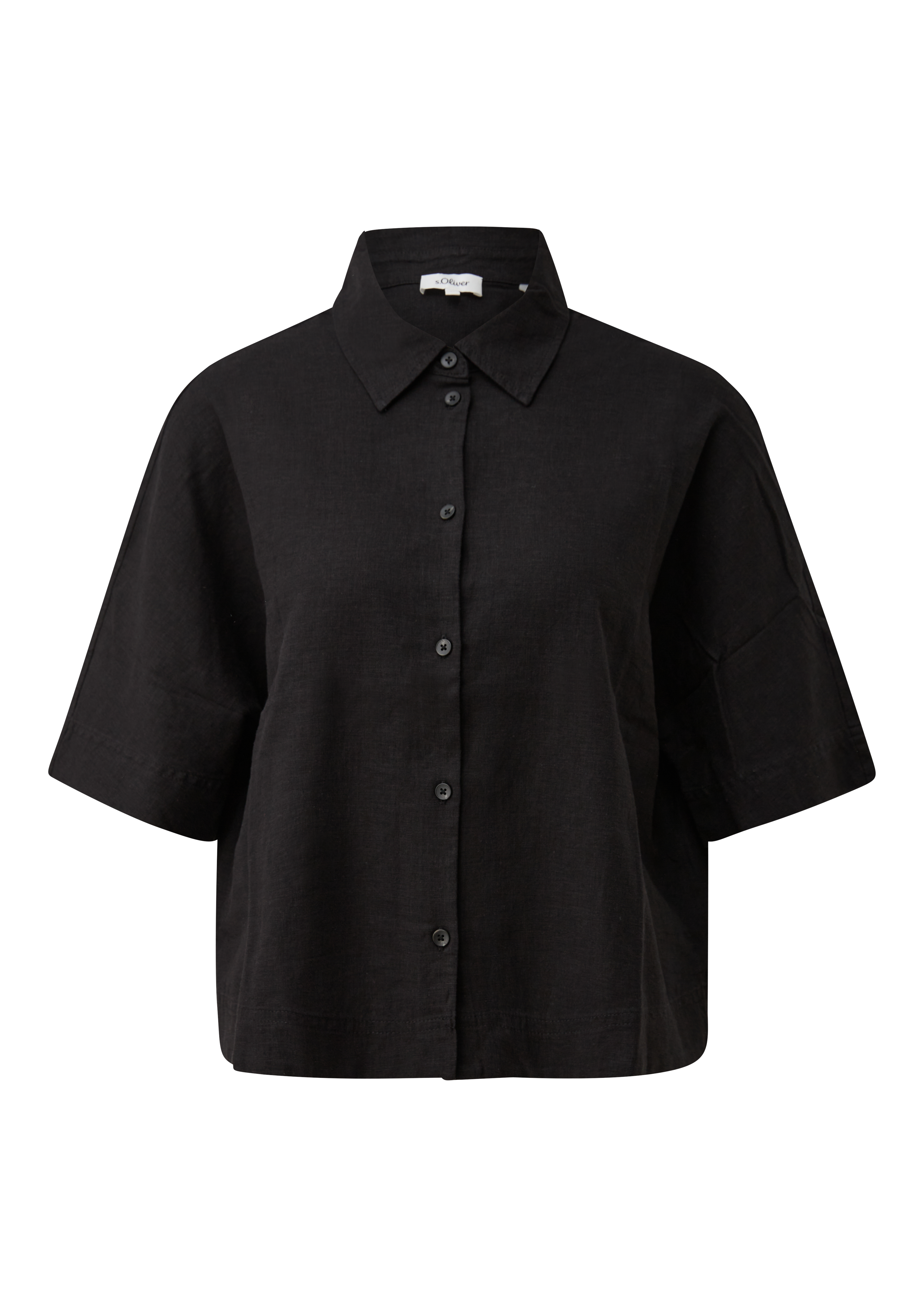 s.Oliver Kurzarm-Bluse Aus Leinenmix