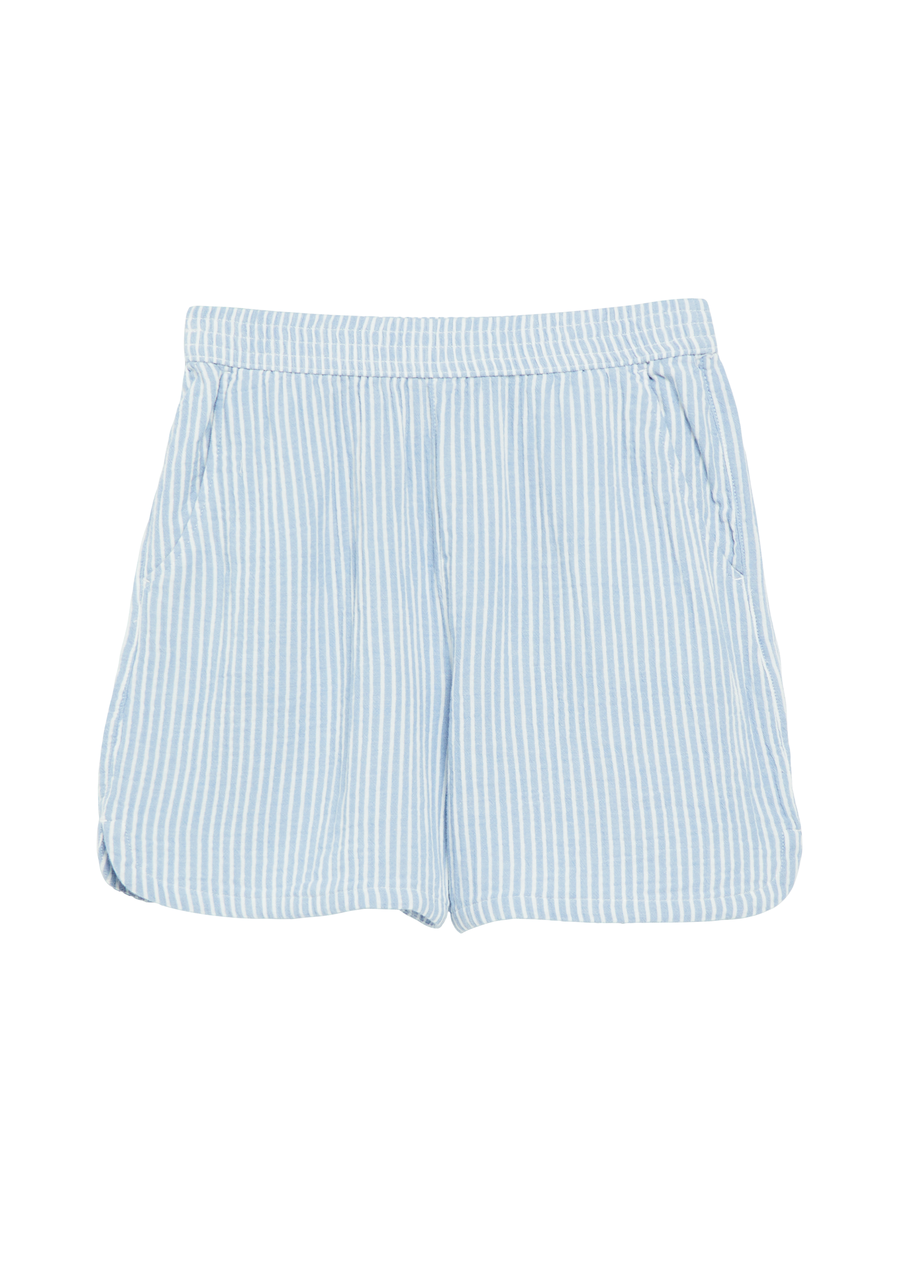 Gestreepte mousseline shorts