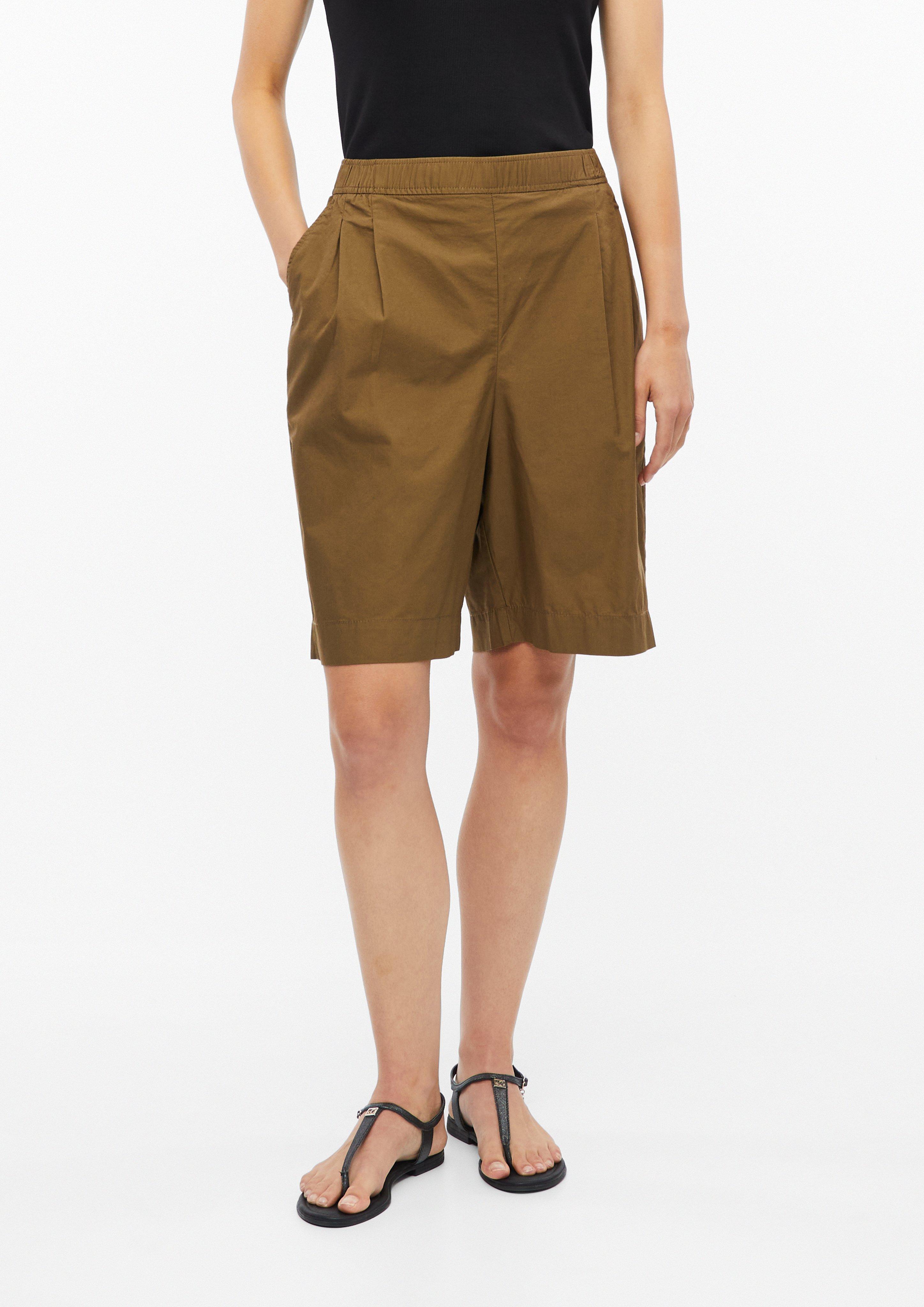 Women Poplin Bermuda trousers with pleats in  by s.Oliver