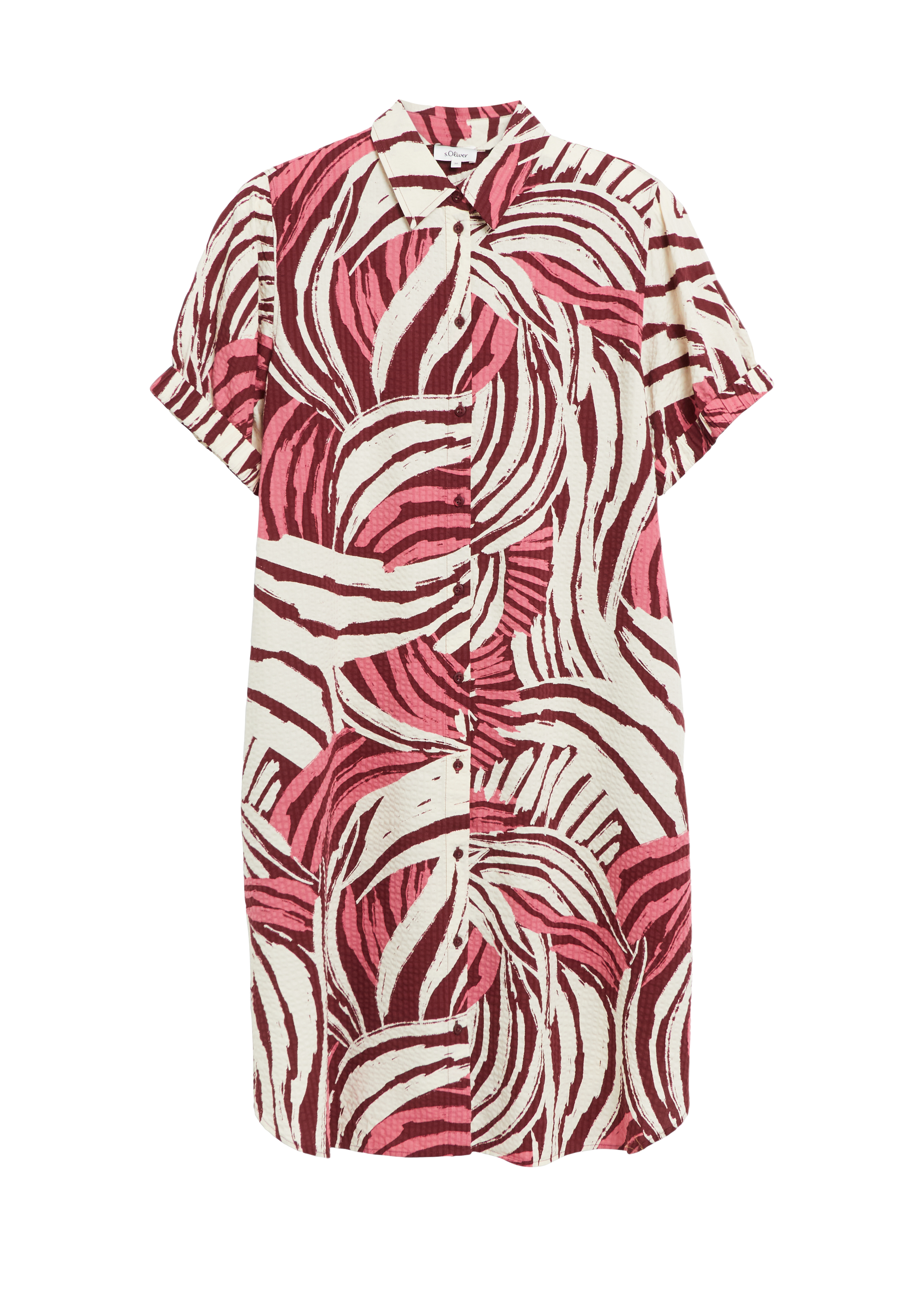 s.Oliver Strukturiertes Hemdblusenkleid