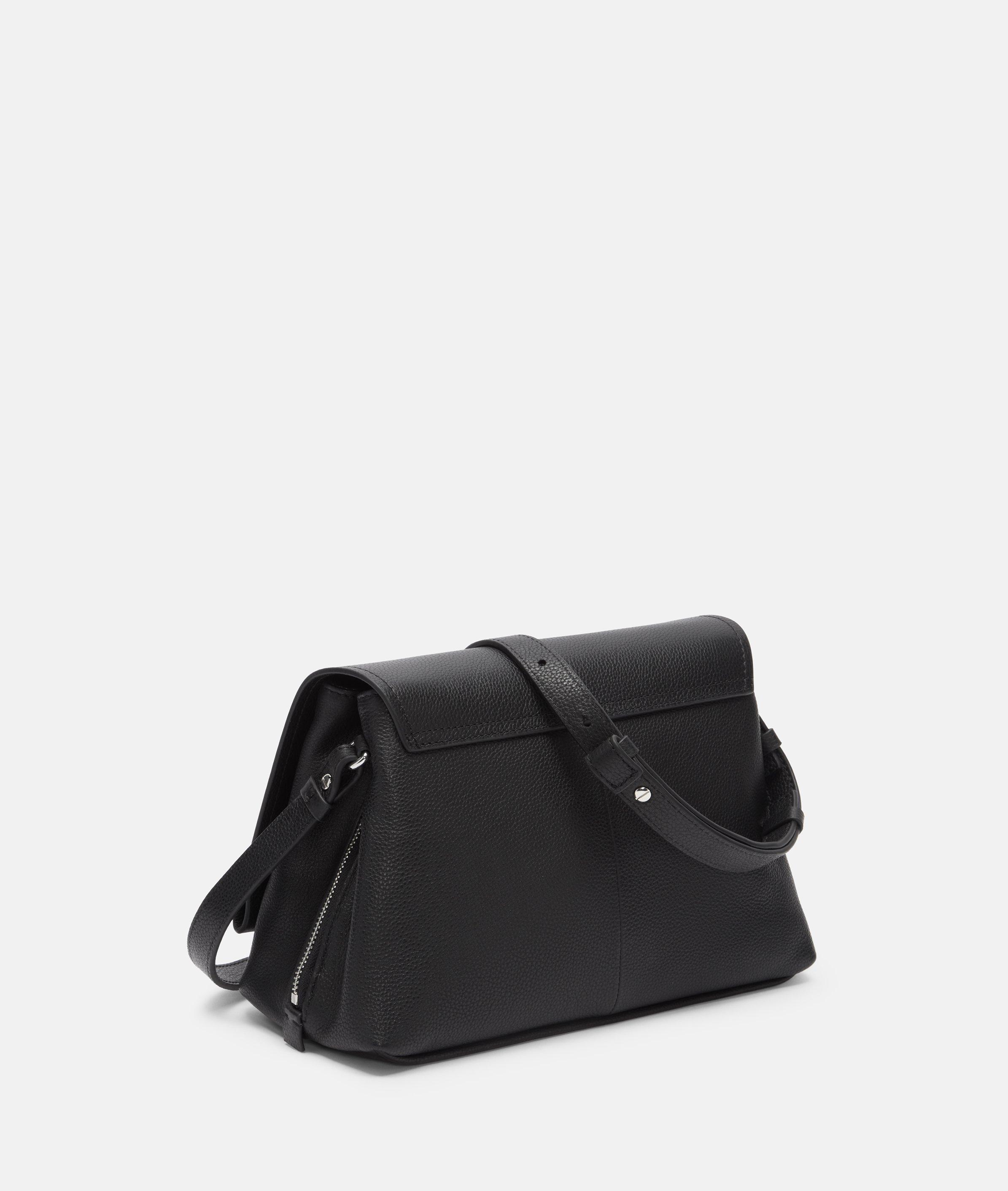 Crossbody in zwart, blauw & beige