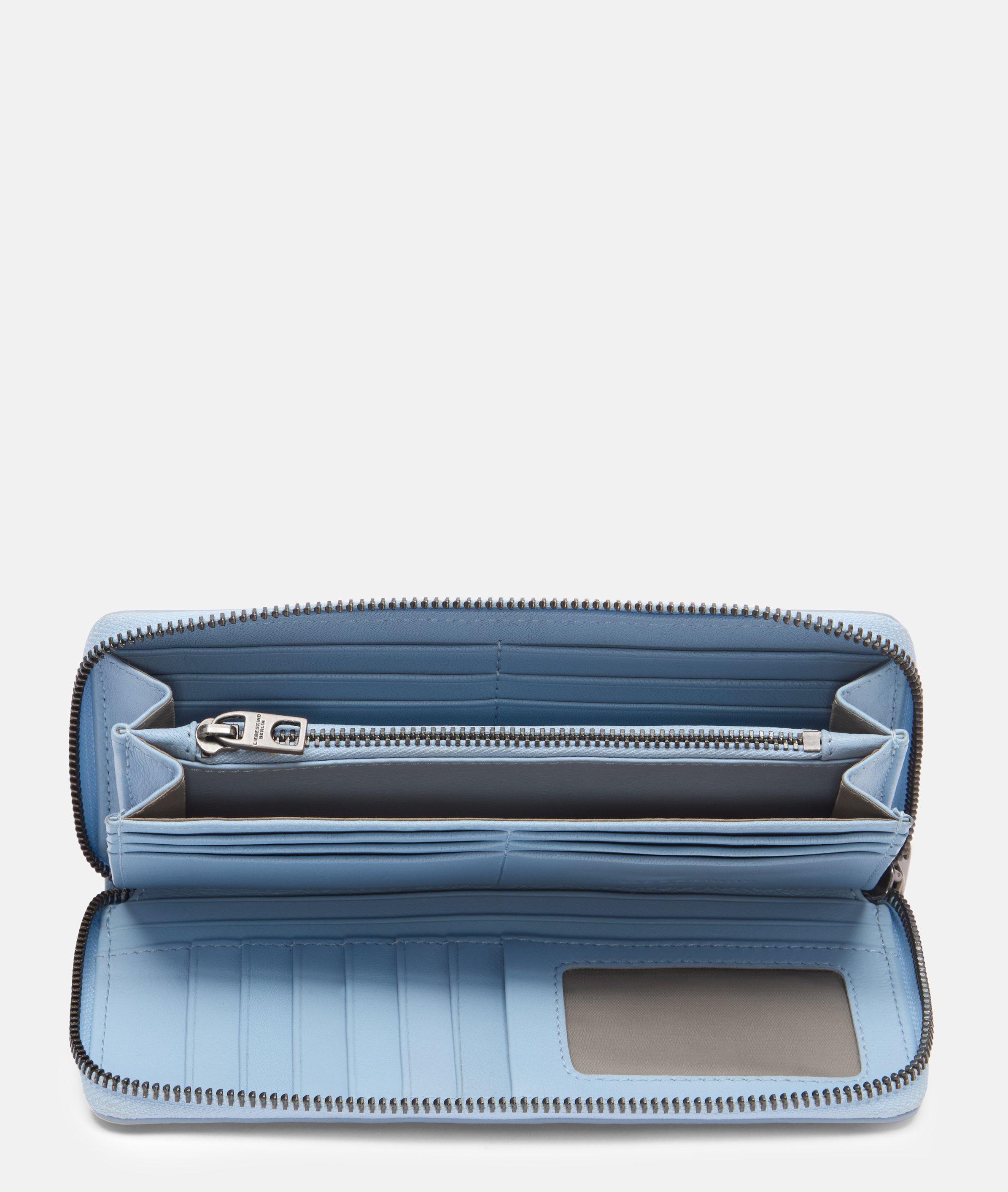 Gigi Geldbörse L in blau, braun, beige & schwarz