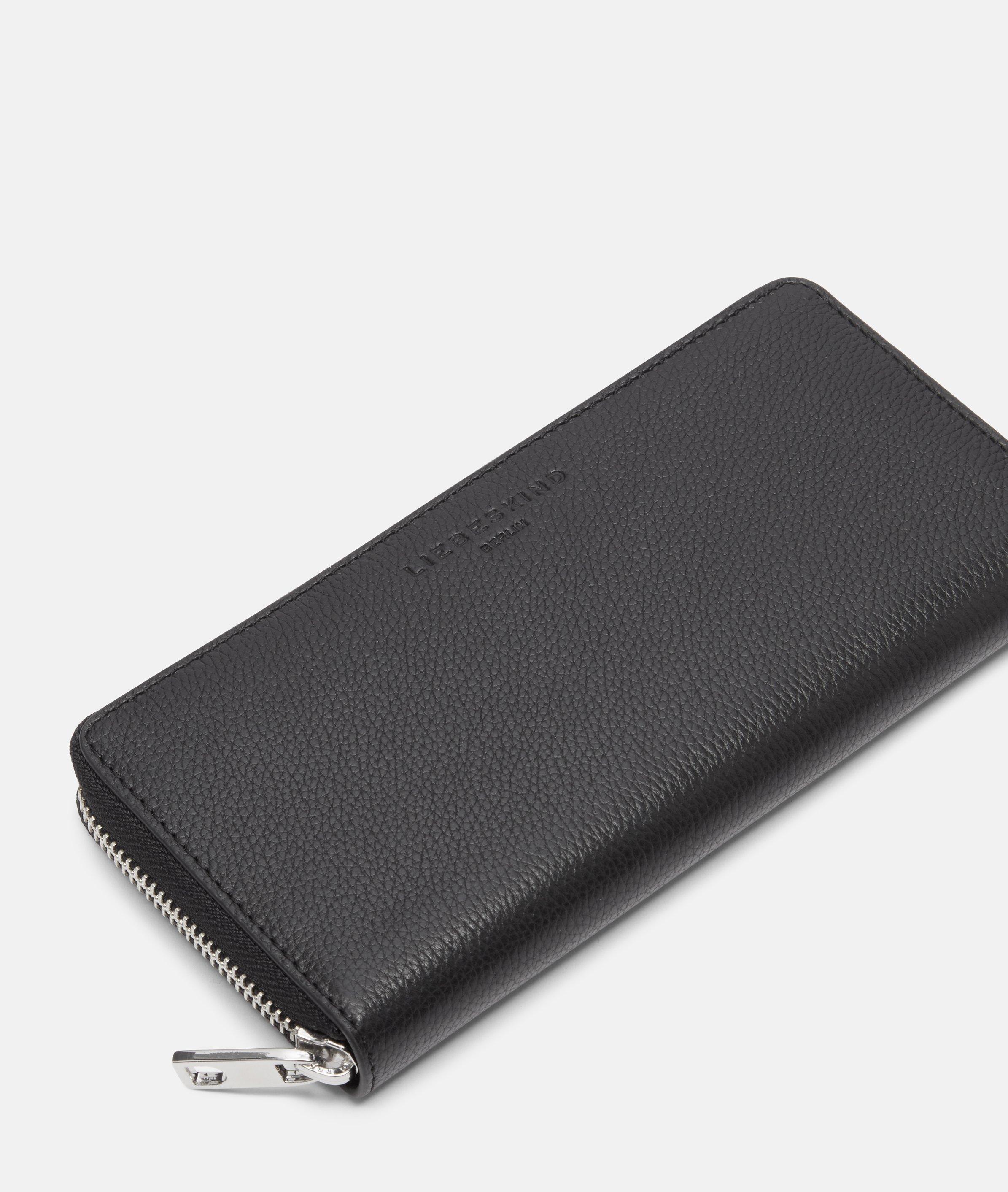 Gigi Geldbörse L in schwarz, braun, beige & blau