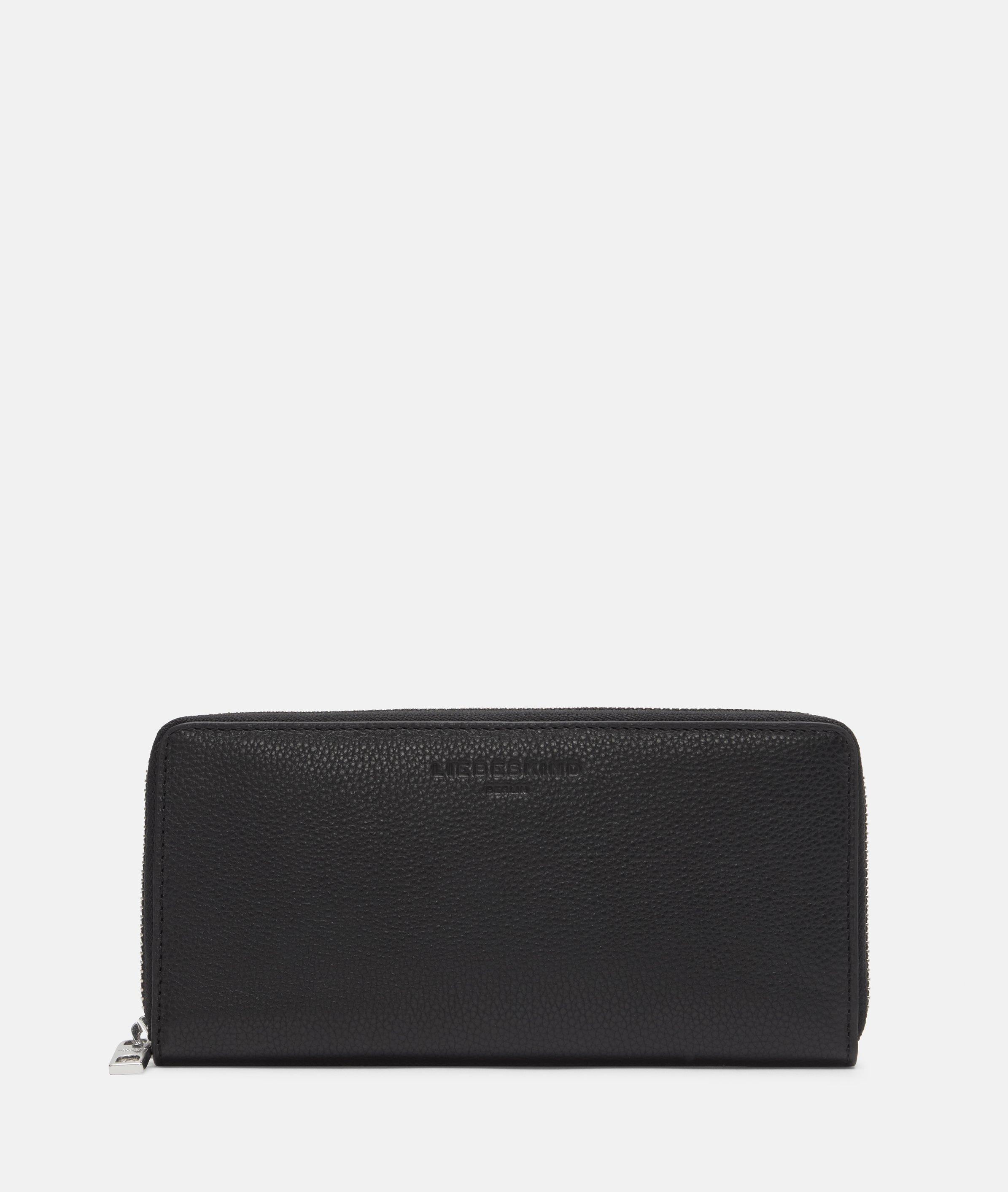 Gigi Geldbörse L in schwarz, braun, beige & blau