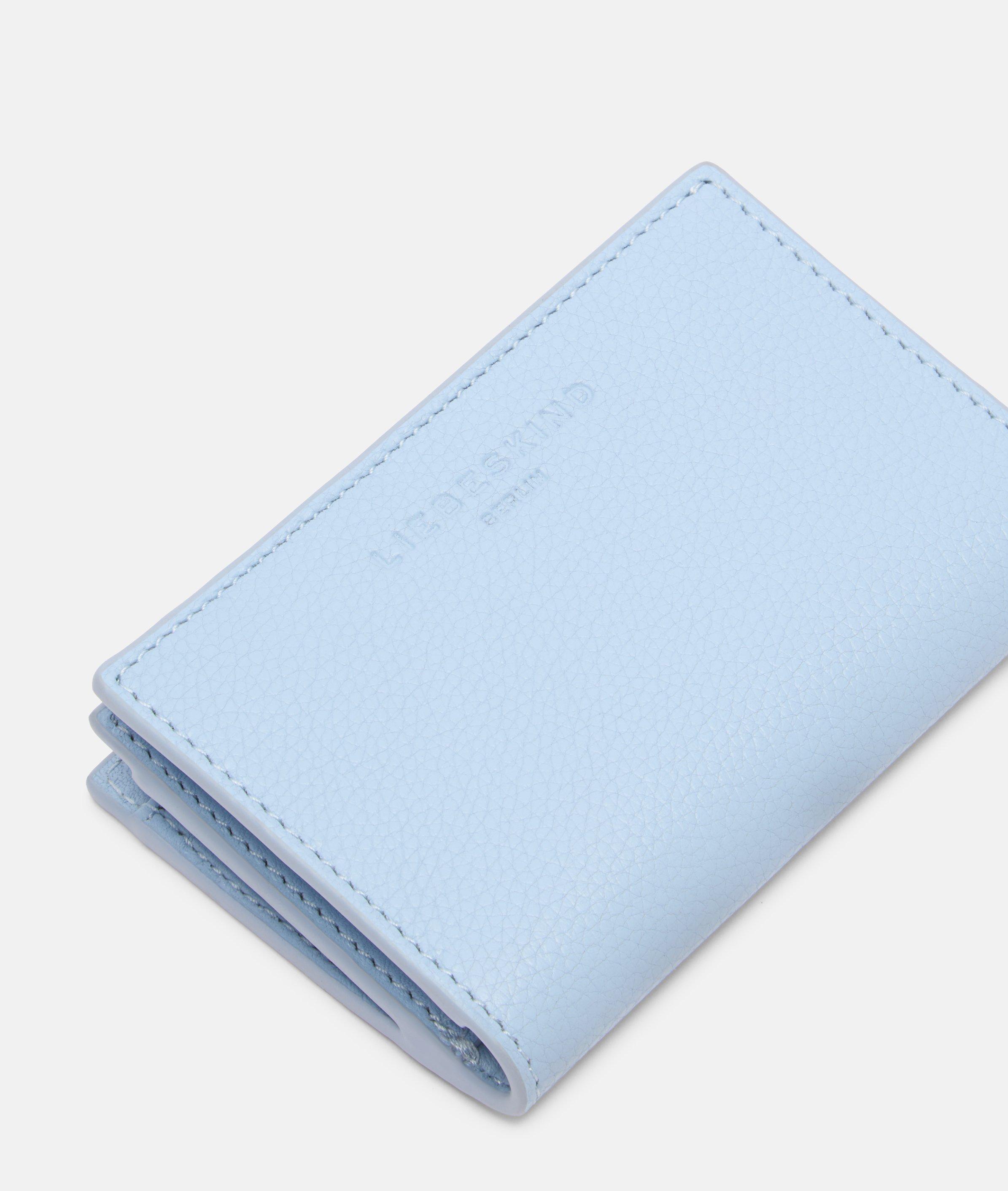 Portefeuille en bleu, beige, brun & noir