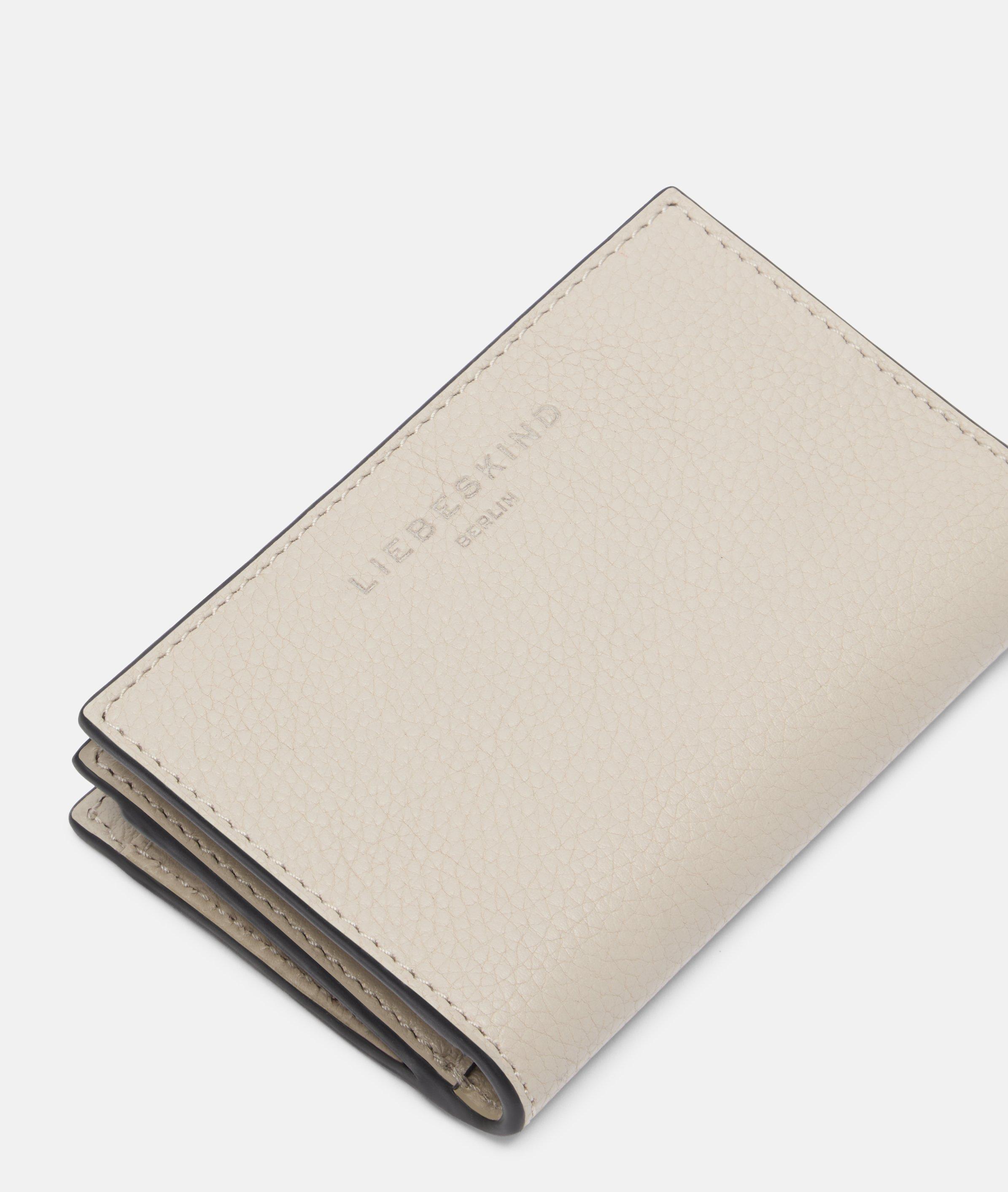 Portefeuille en beige, bleu, brun & noir