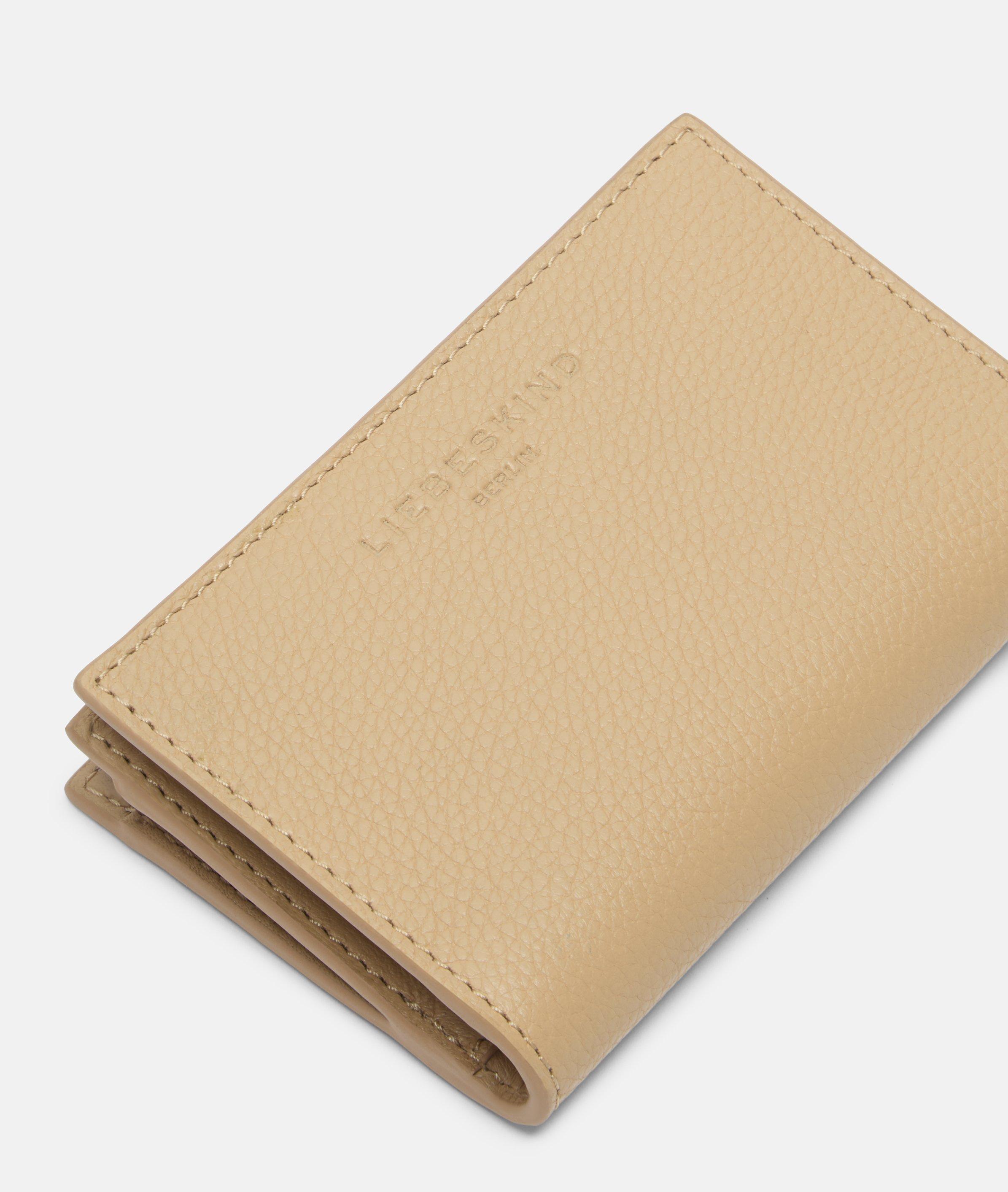 Portefeuille en brun, bleu, beige & noir