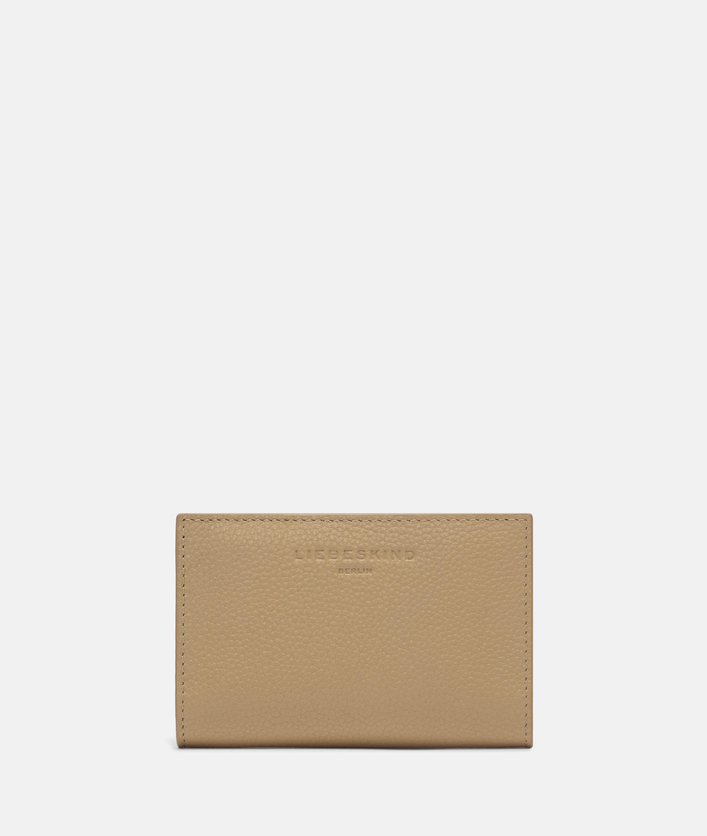 Portefeuille en brun, bleu, beige & noir