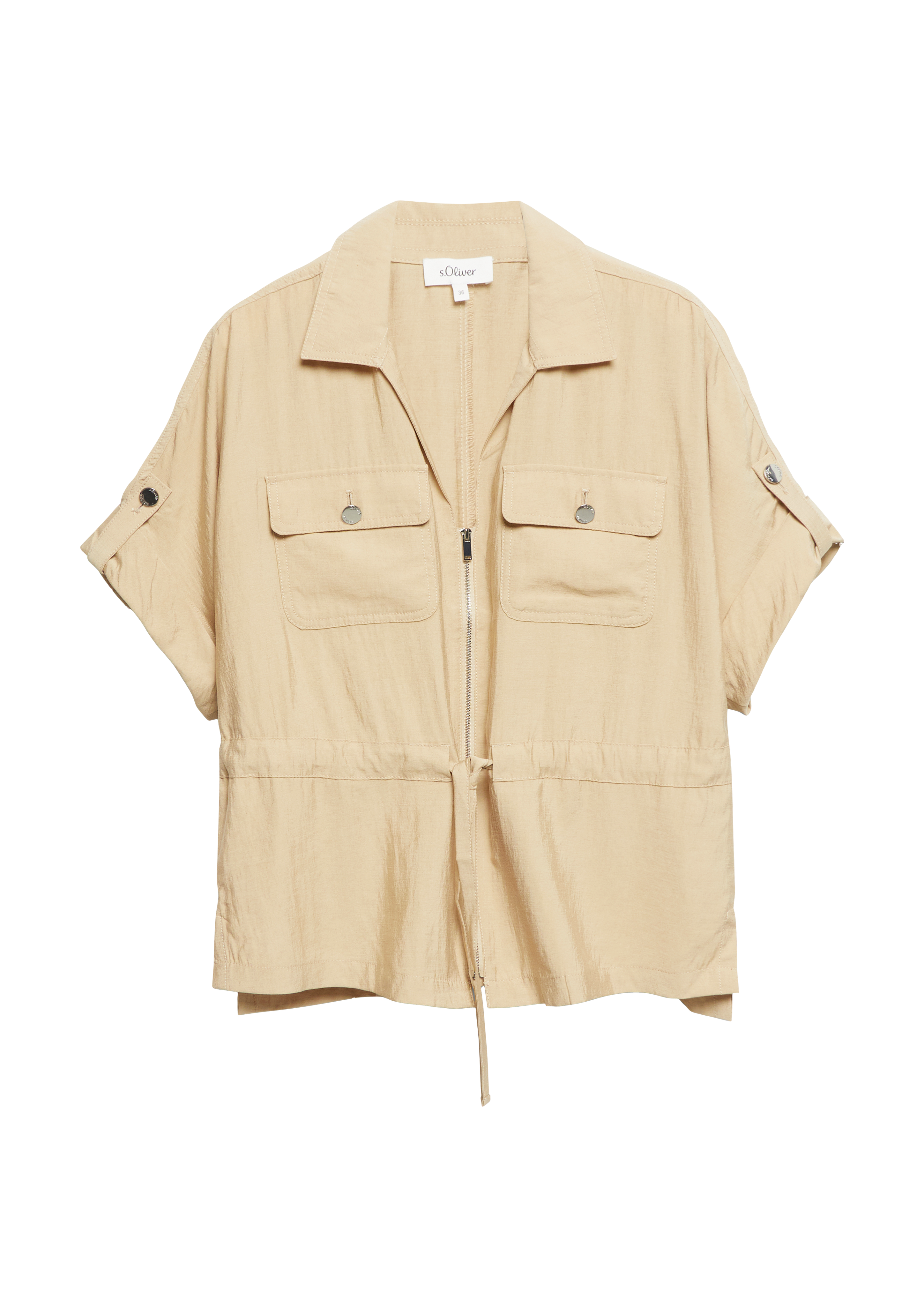 Leichte Kurzarm-Jacke mit Bindedetail