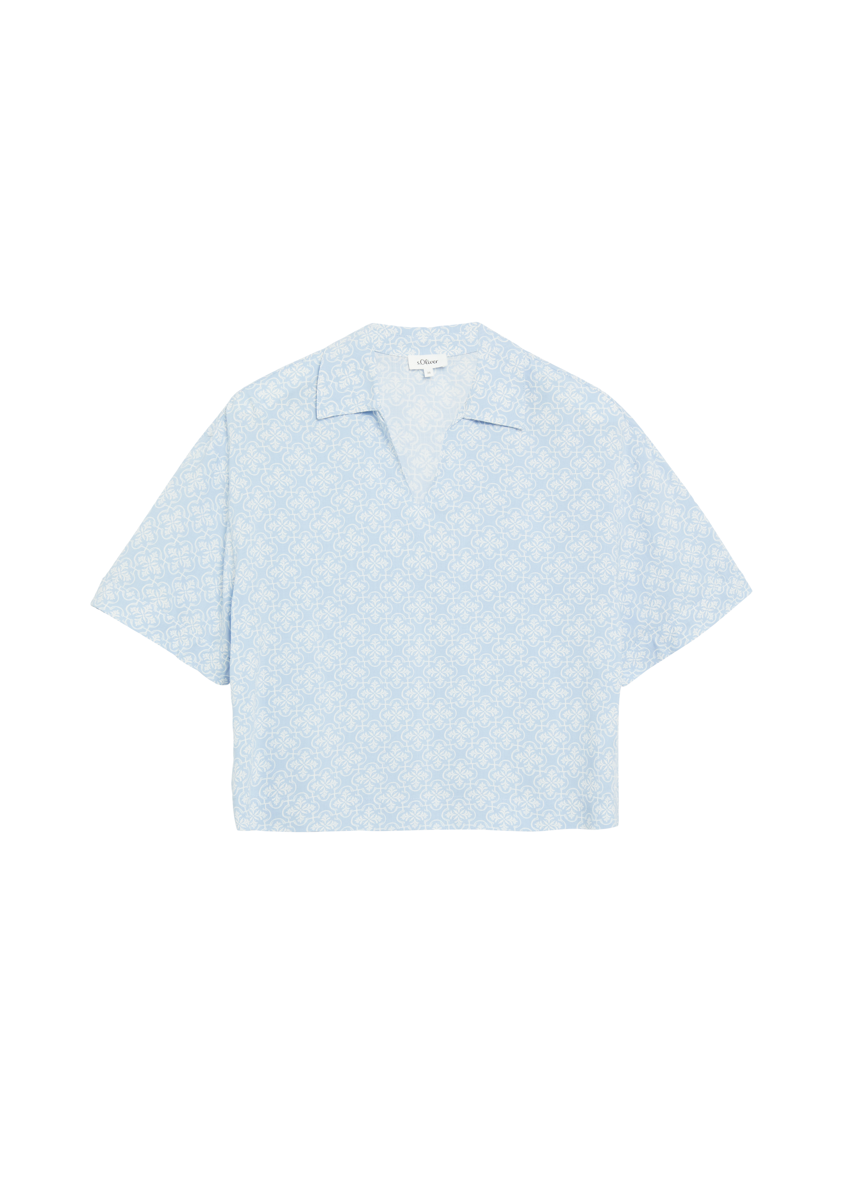 Viscose blouse in boxy pasvorm