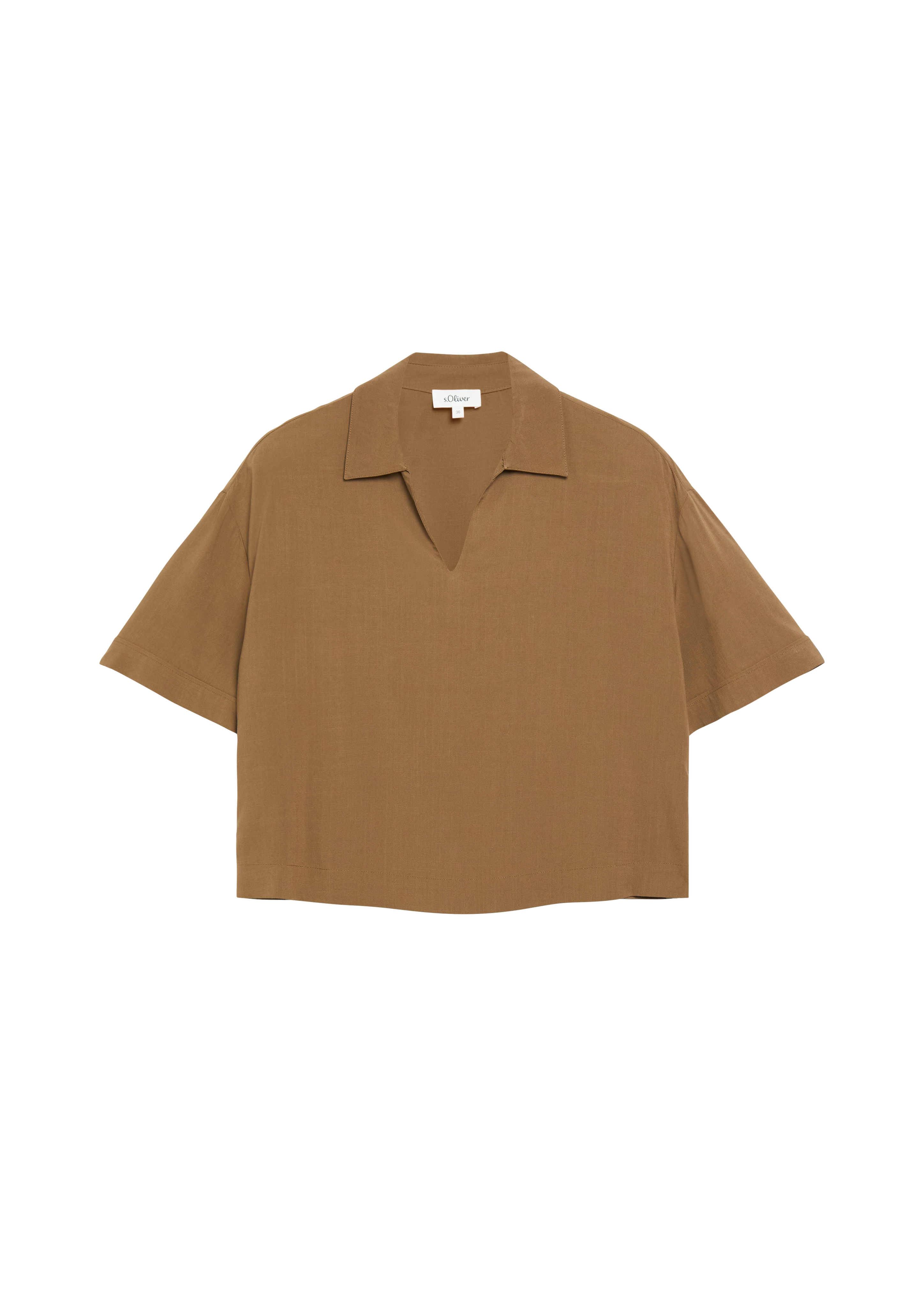 Viscose blouse in boxy pasvorm