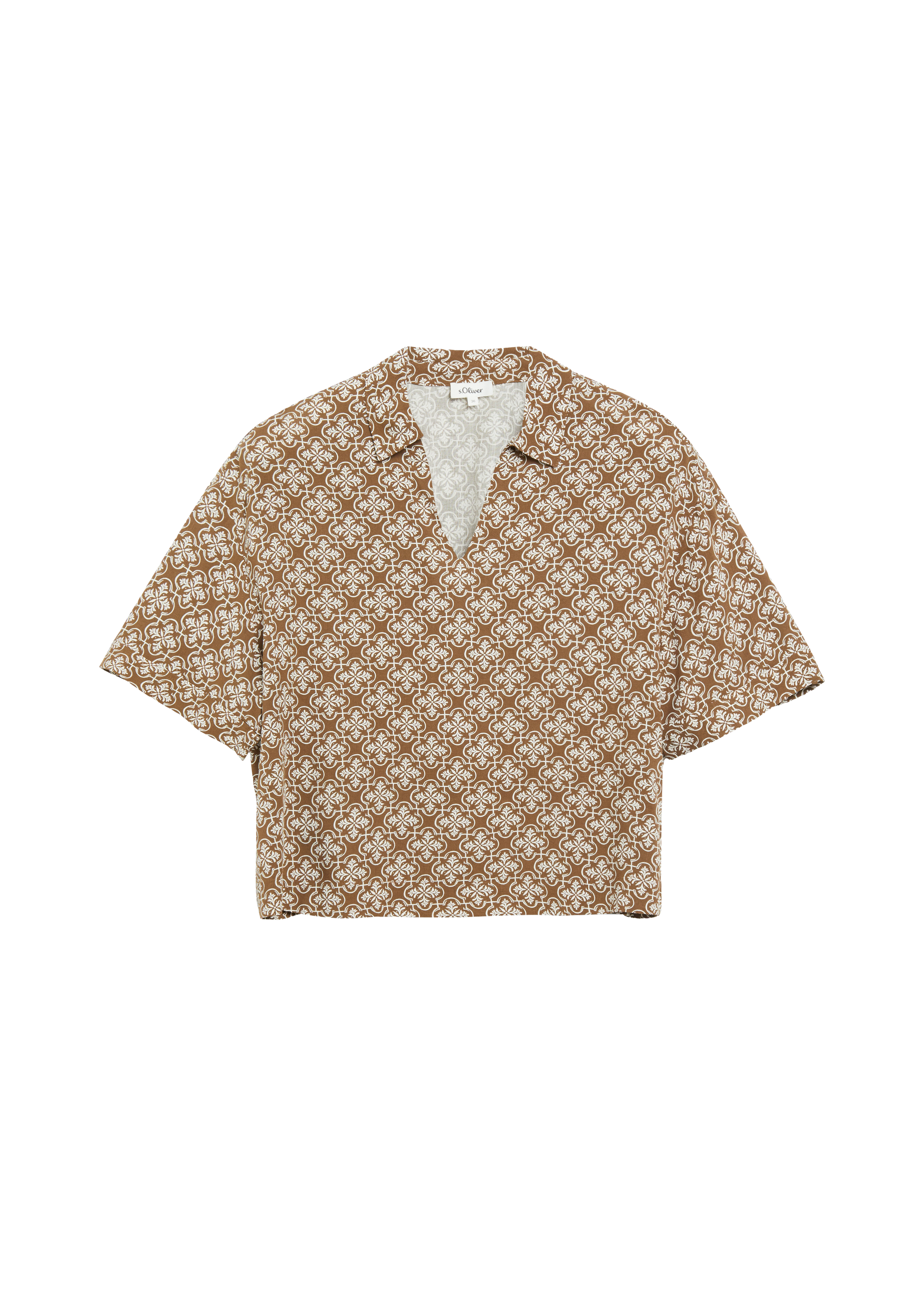 Viscose blouse in boxy pasvorm