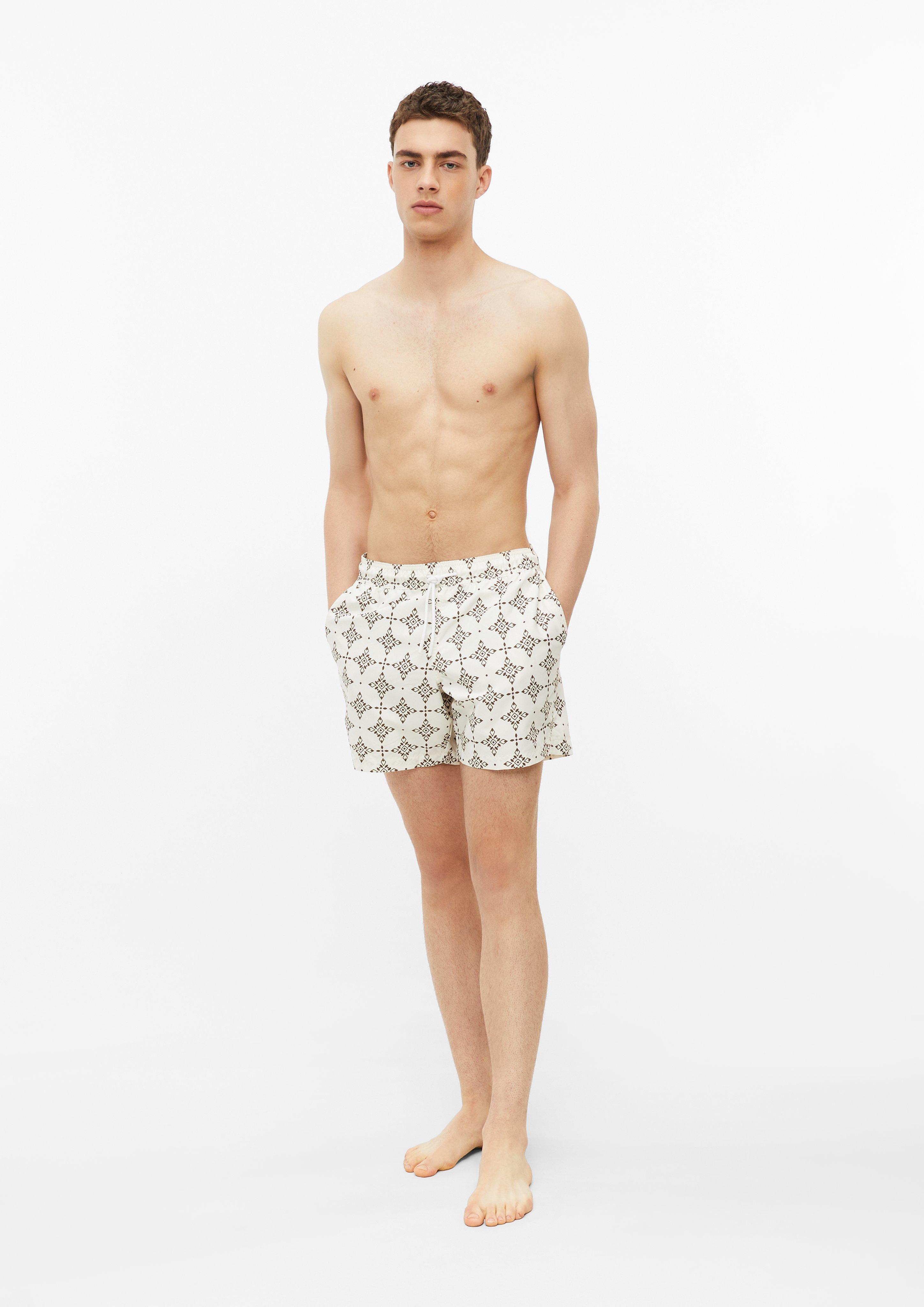 Herren Badehose in weiß von s.Oliver