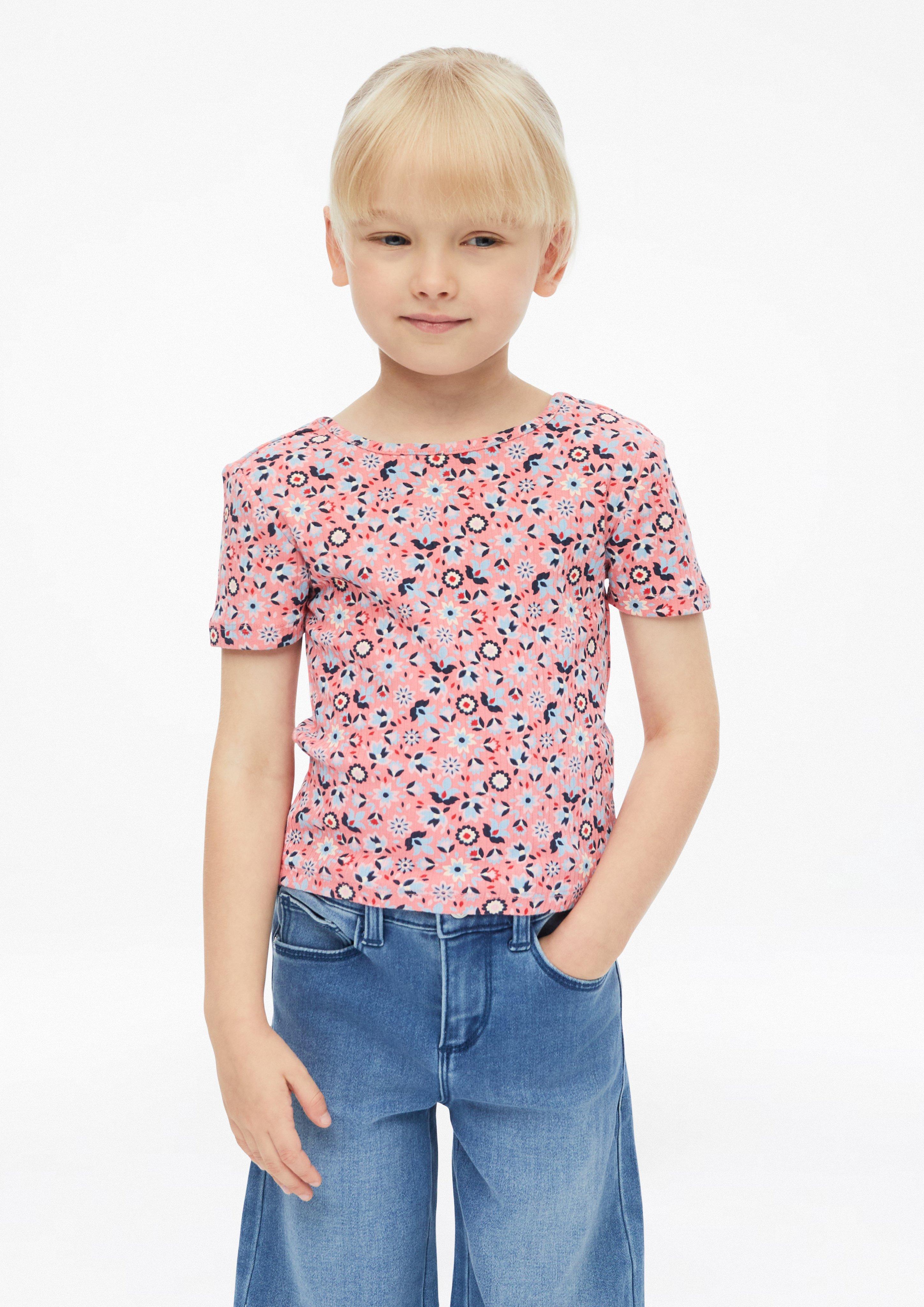 Kinder Verkürztes Rippshirt mit Rückendetail in  von s.Oliver