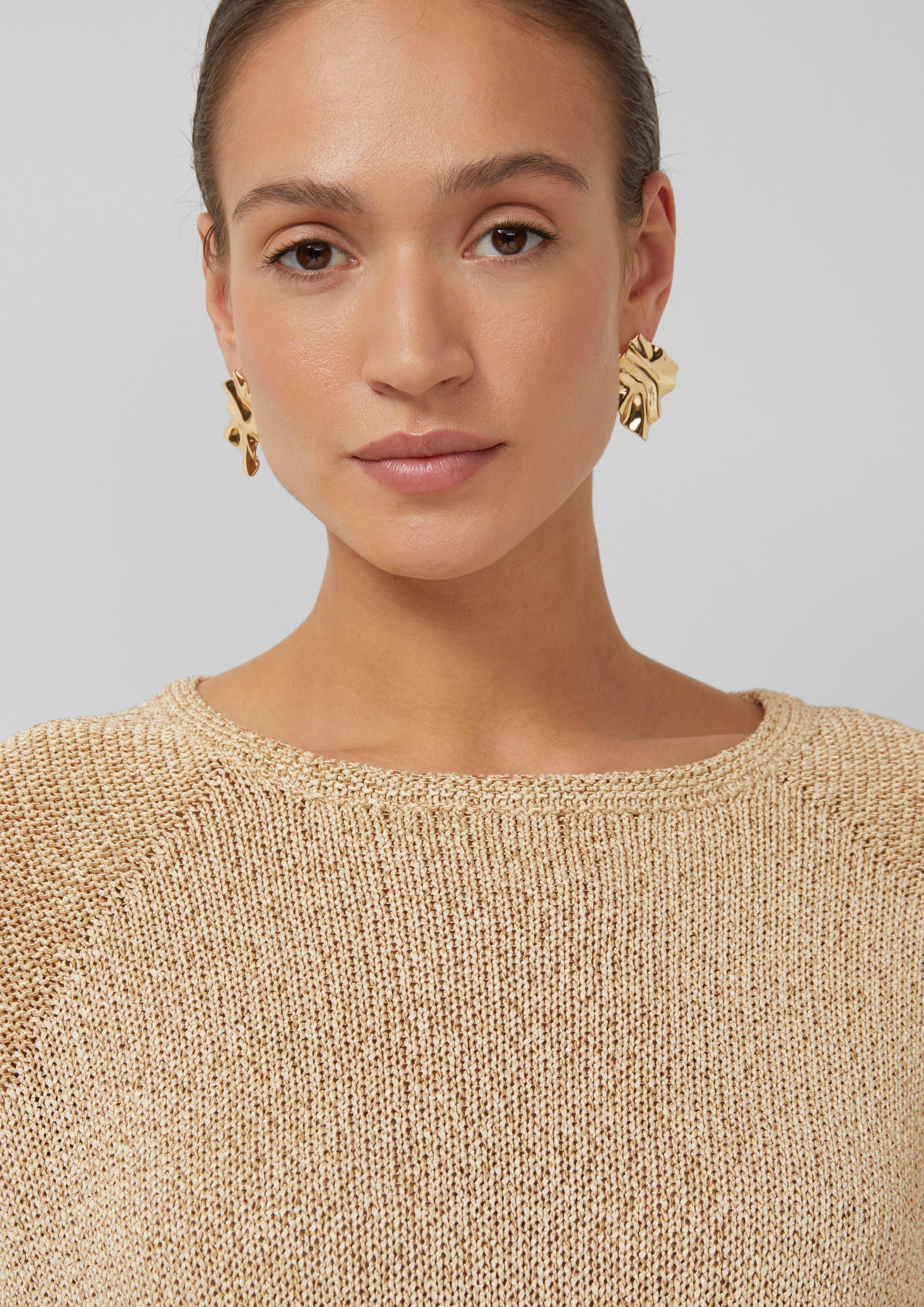 Strickpullover im Relaxed Fit mit U-Boot-Ausschnitt