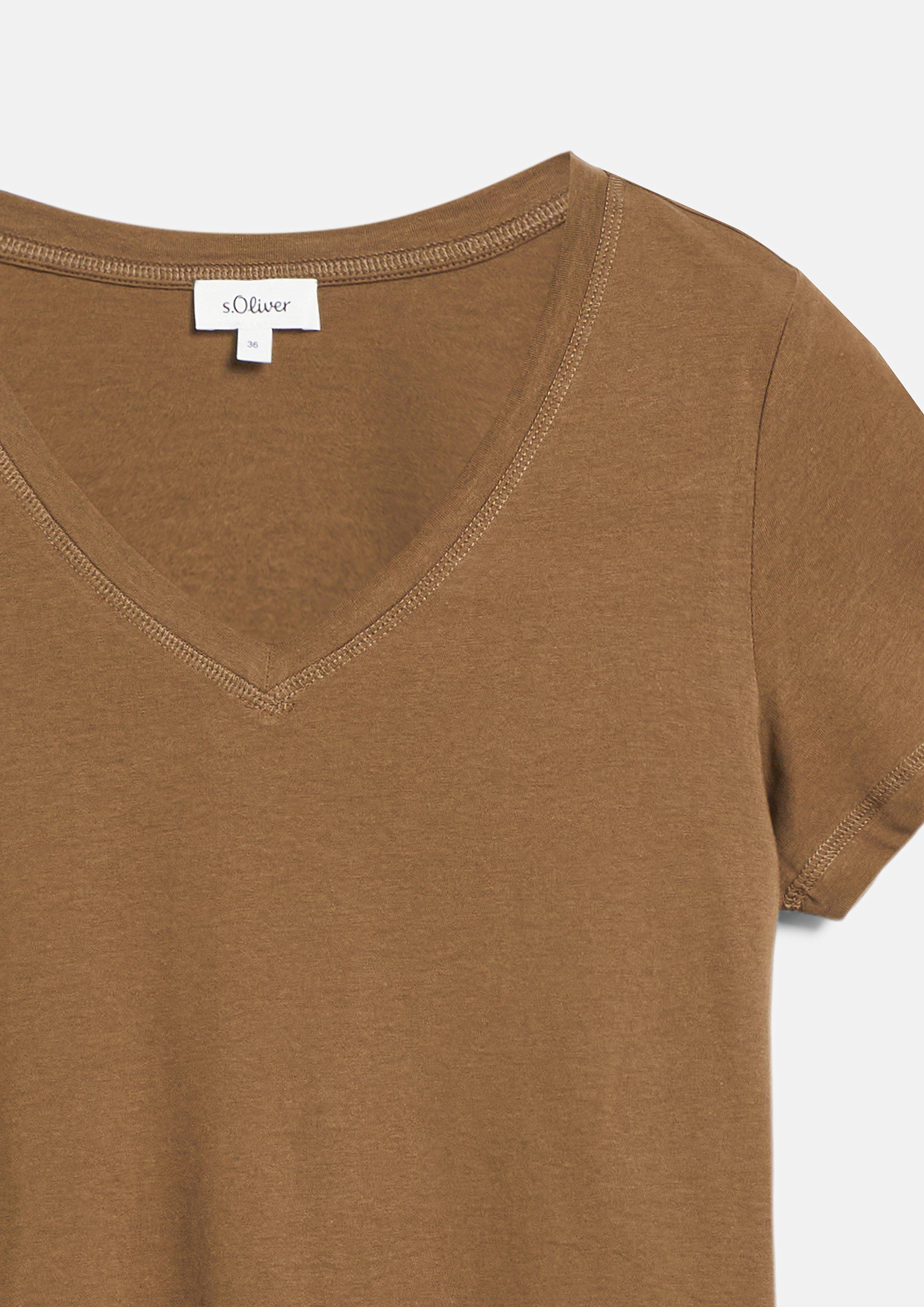 Femmes T-shirt en brun de s.Oliver