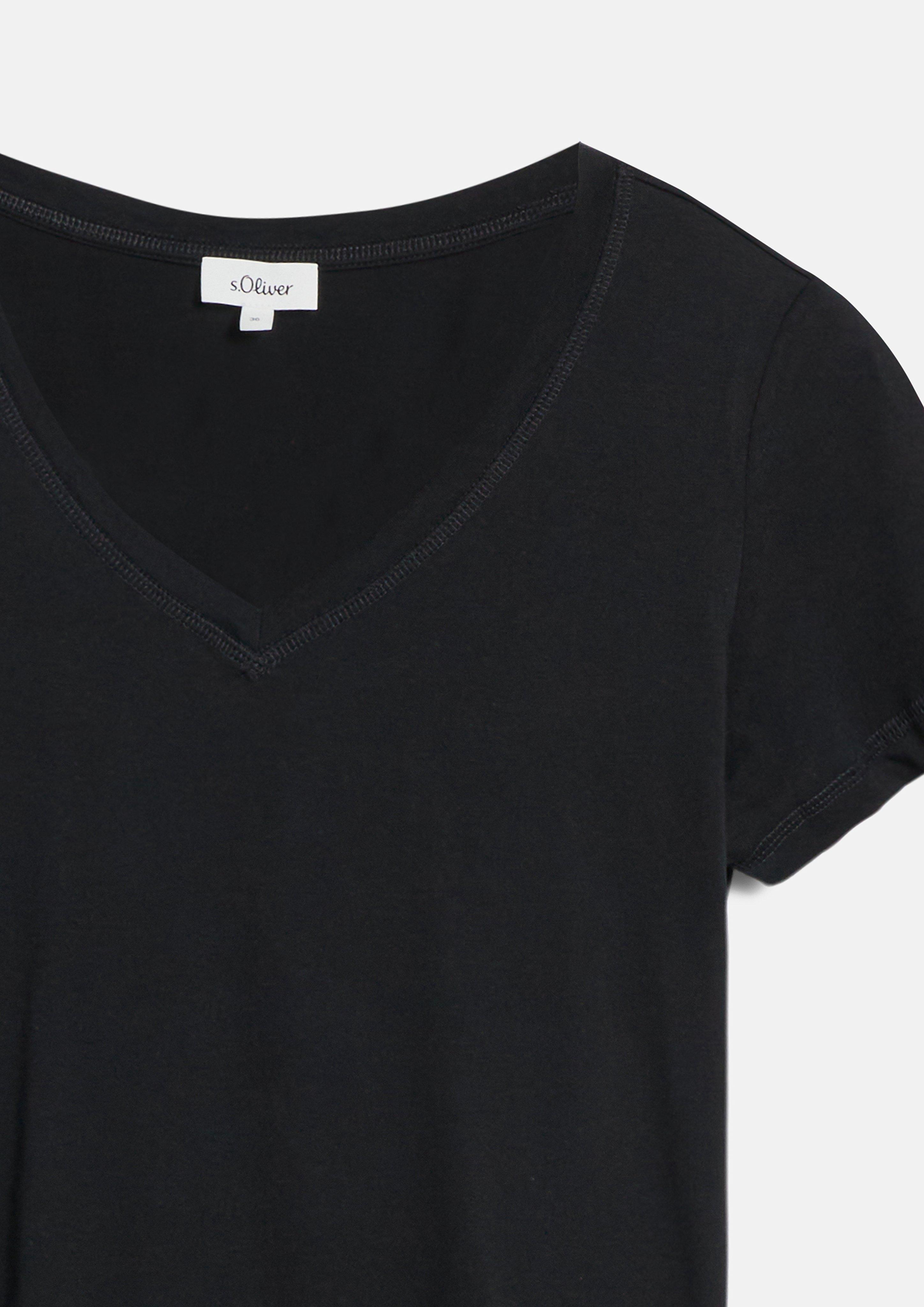 Femmes T-shirt en noir de s.Oliver