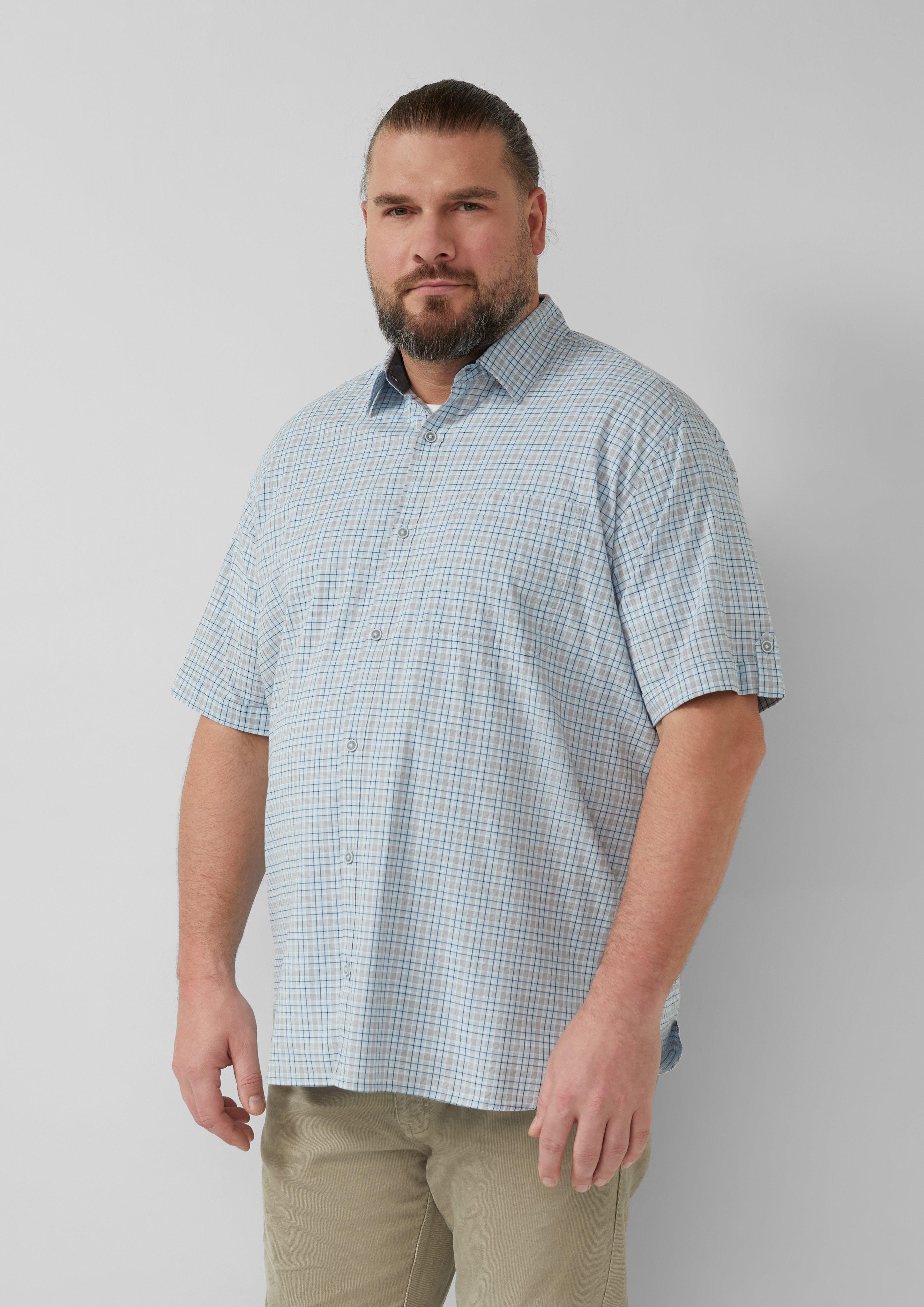 Thumbnail - Regular Fit: Karohemd mit Brusttasche aus Baumwollstretch