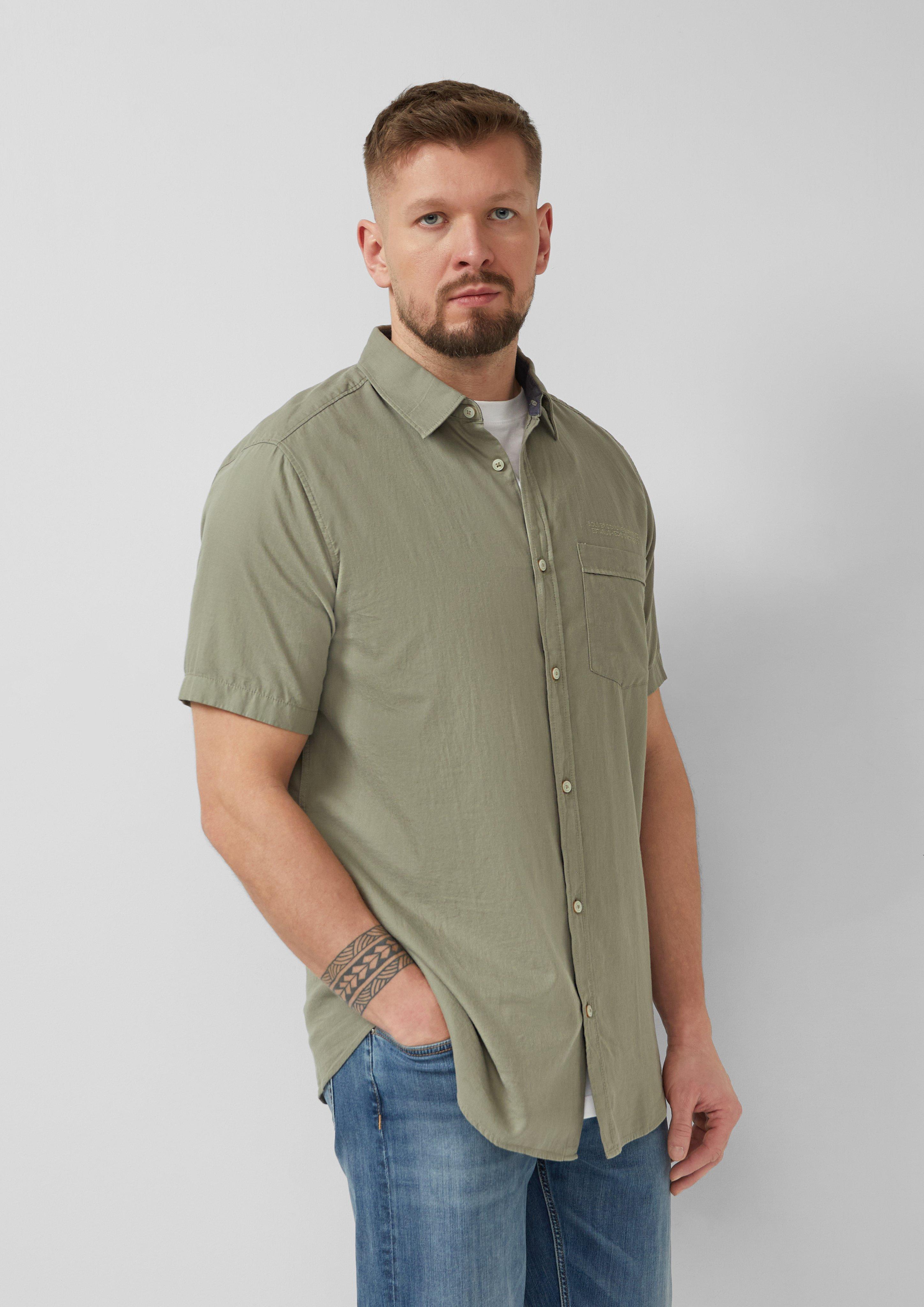 Thumbnail - Regular Fit: Weiches Kurzarmhemd mit Stickerei