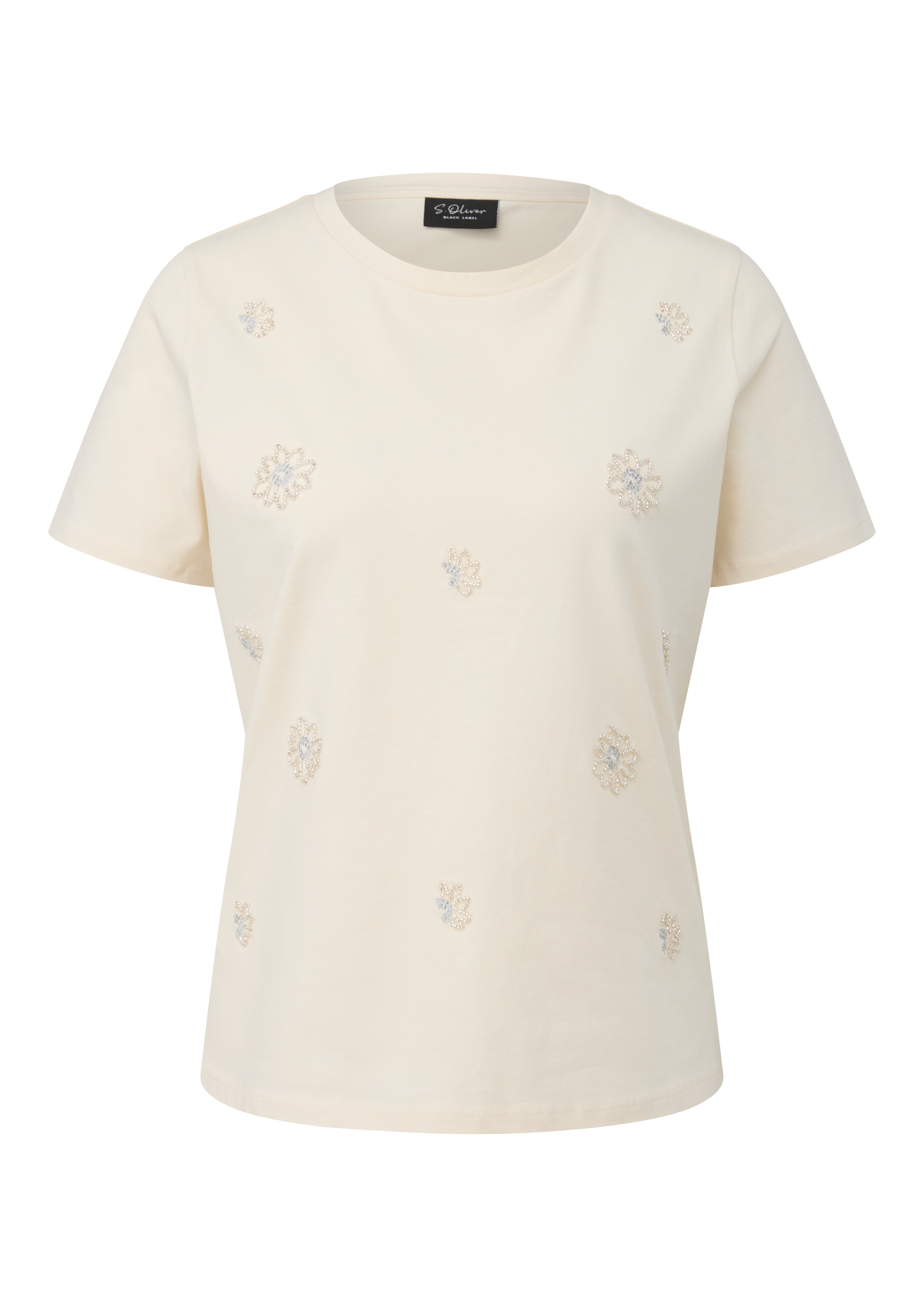 s.Oliver T-Shirt Im Relaxed Fit Mit Dekorativen Blumen