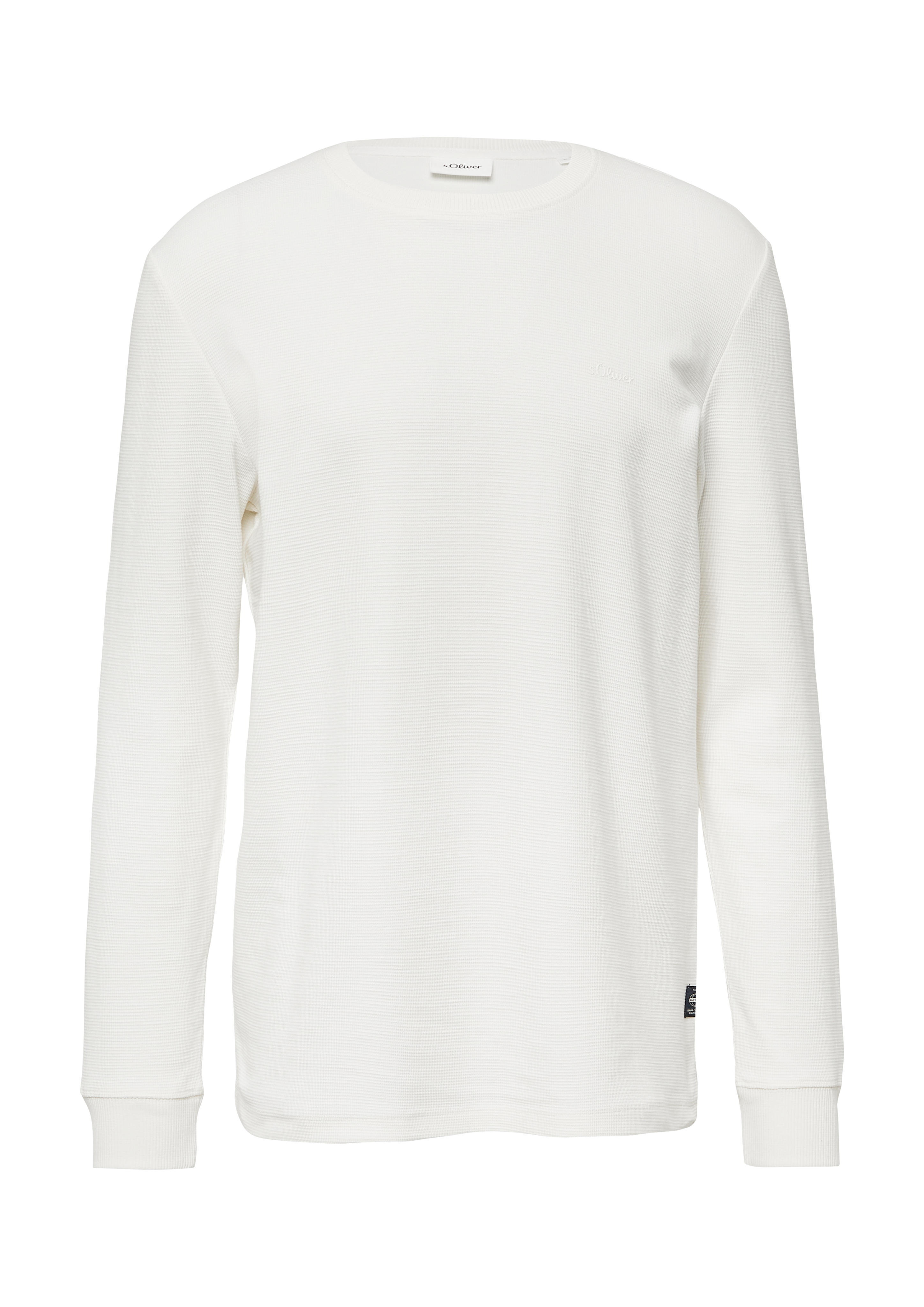s.Oliver T-Shirt mit Logo-Patch und Rippbündchen 2179549.0120.3XL