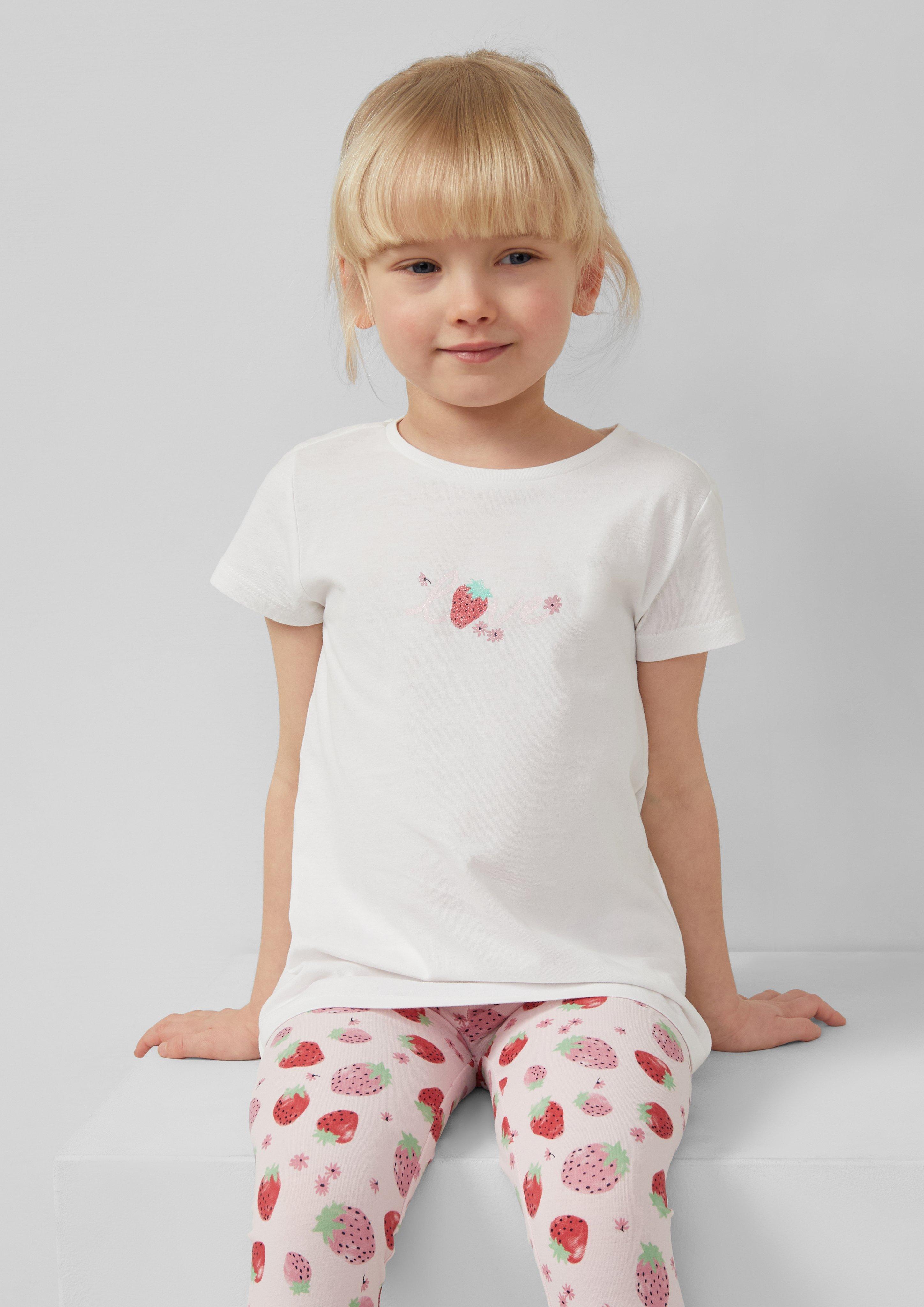 Set aus T-Shirt im A-Shape und Leggings mit All-over-Print