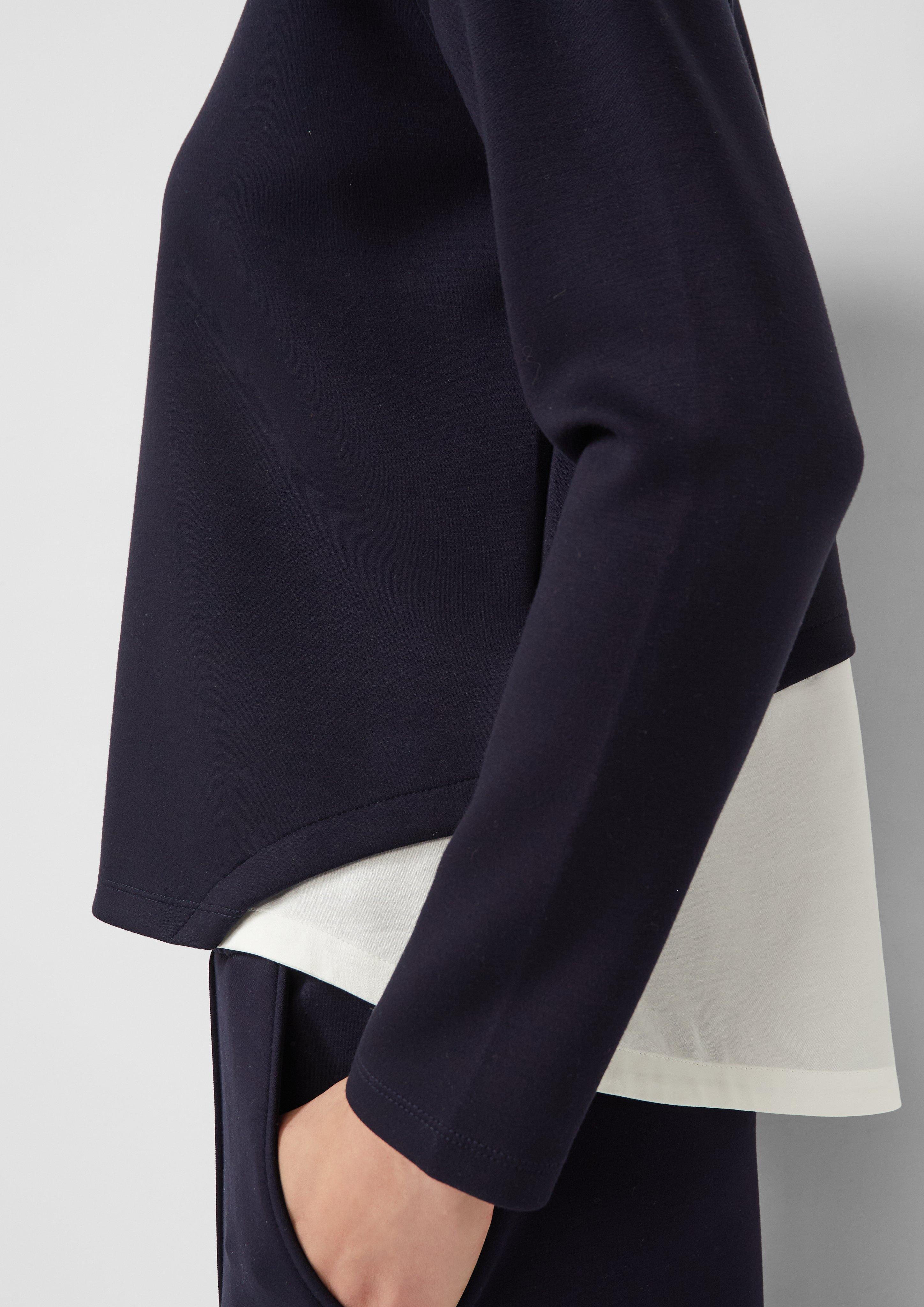 Scuba-Sweatshirt in Layering-Optik