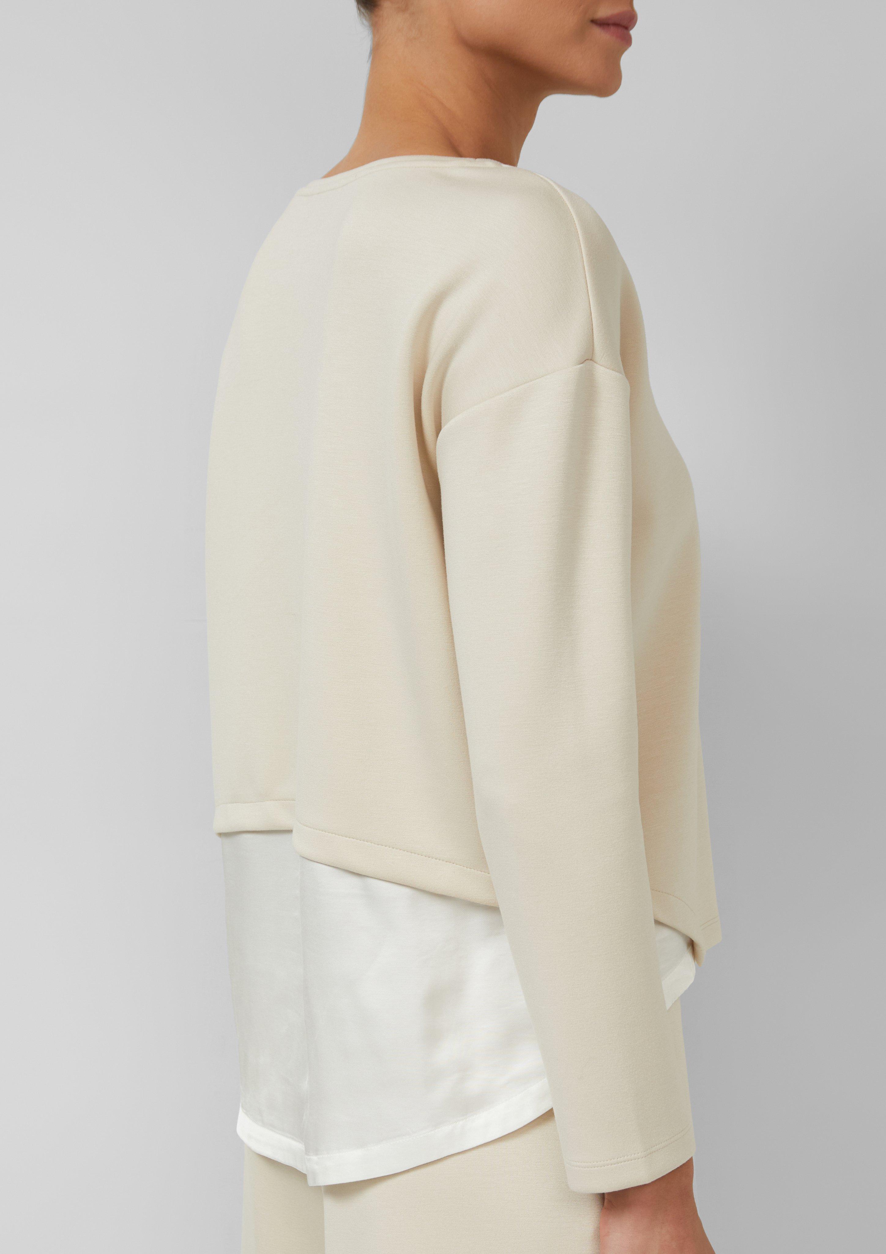 Scuba-Sweatshirt in Layering-Optik