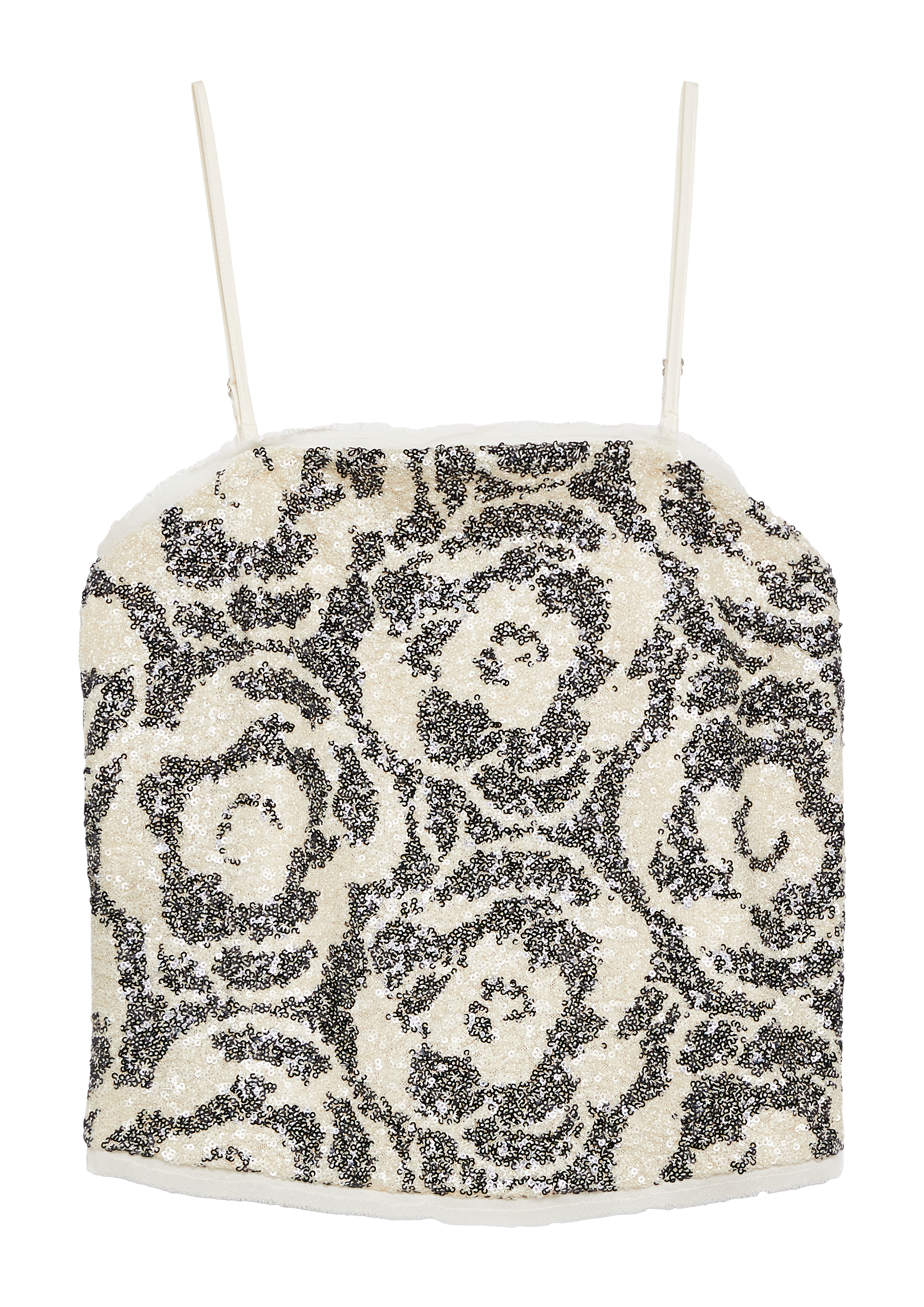 Bandeau top with sequins in  by COMMA