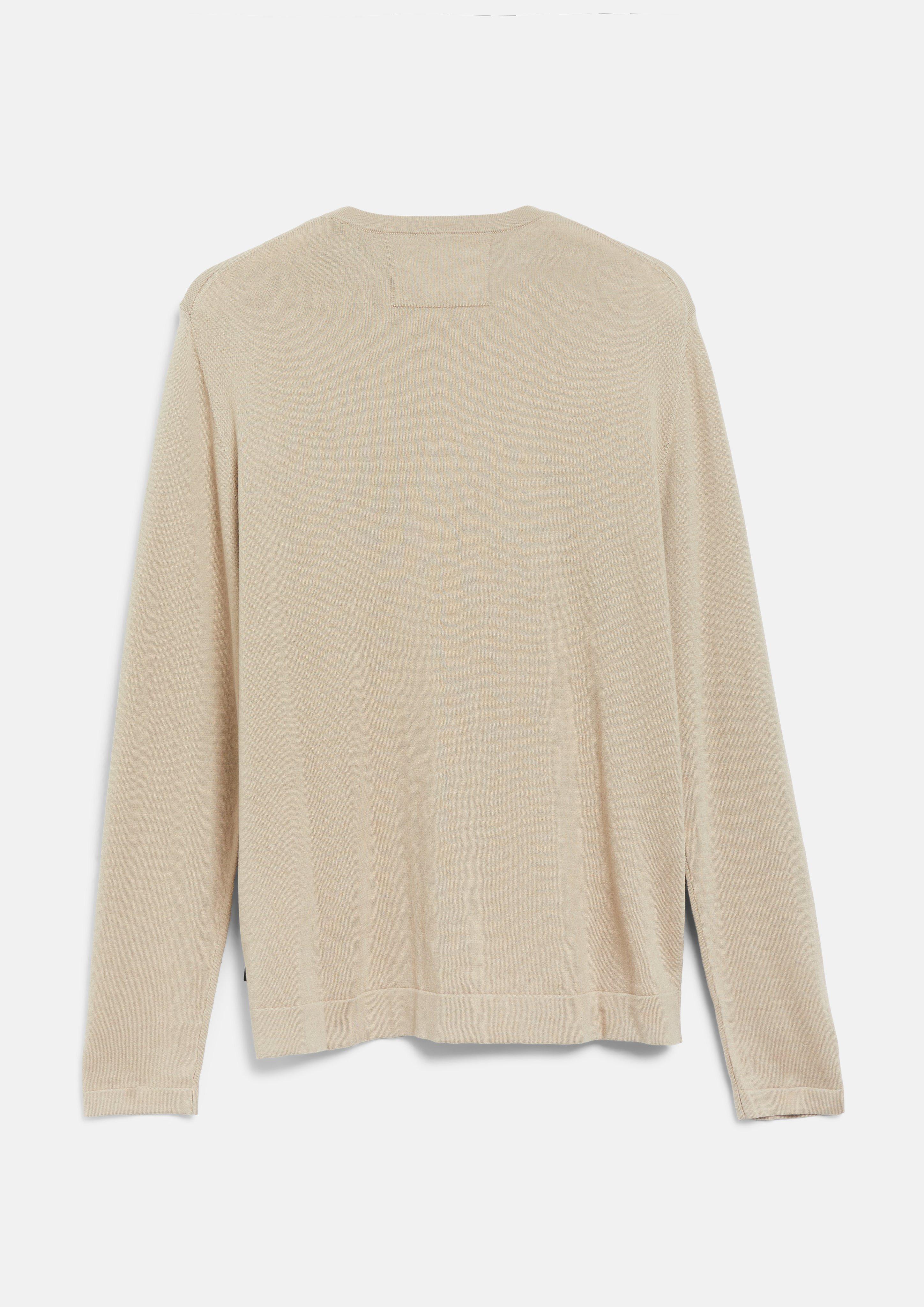 Herren Edler Feinstrickpullover aus Baumwoll-Seiden-Mix in braun von s.Oliver BLACK LABEL