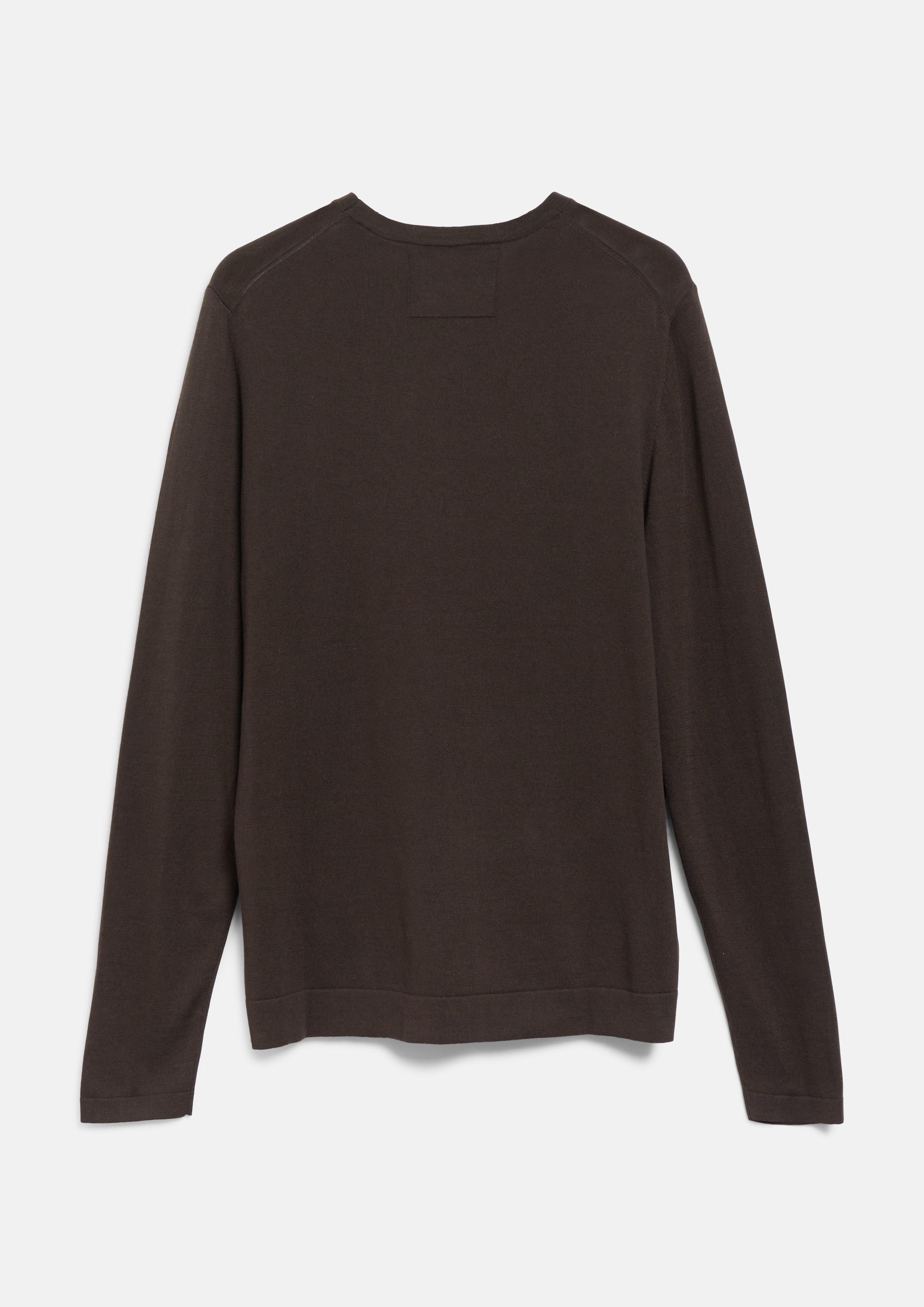 Herren Edler Feinstrickpullover aus Baumwoll-Seiden-Mix in braun von s.Oliver BLACK LABEL