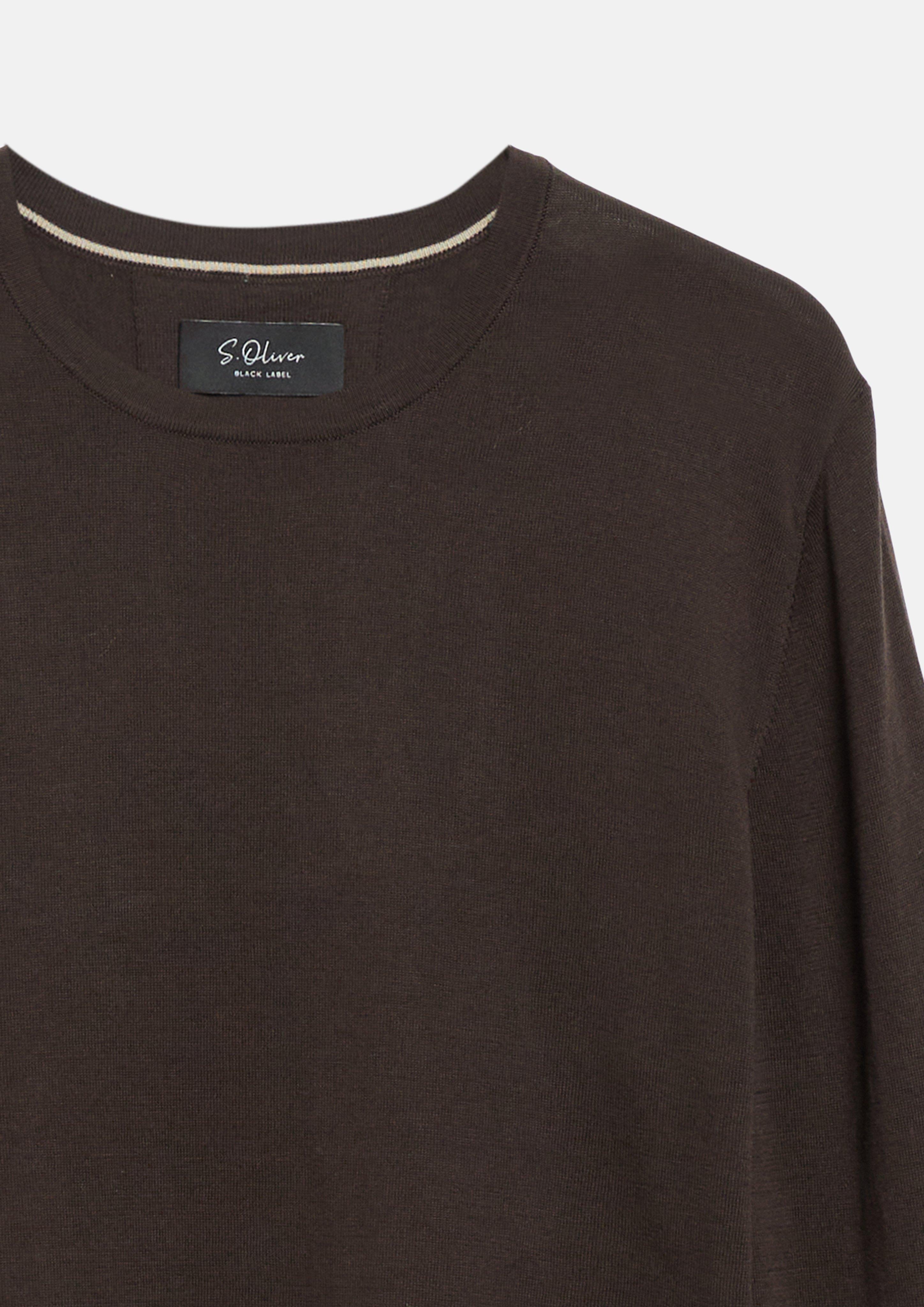 Men Knitted pullover in brown by s.Oliver BLACK LABEL