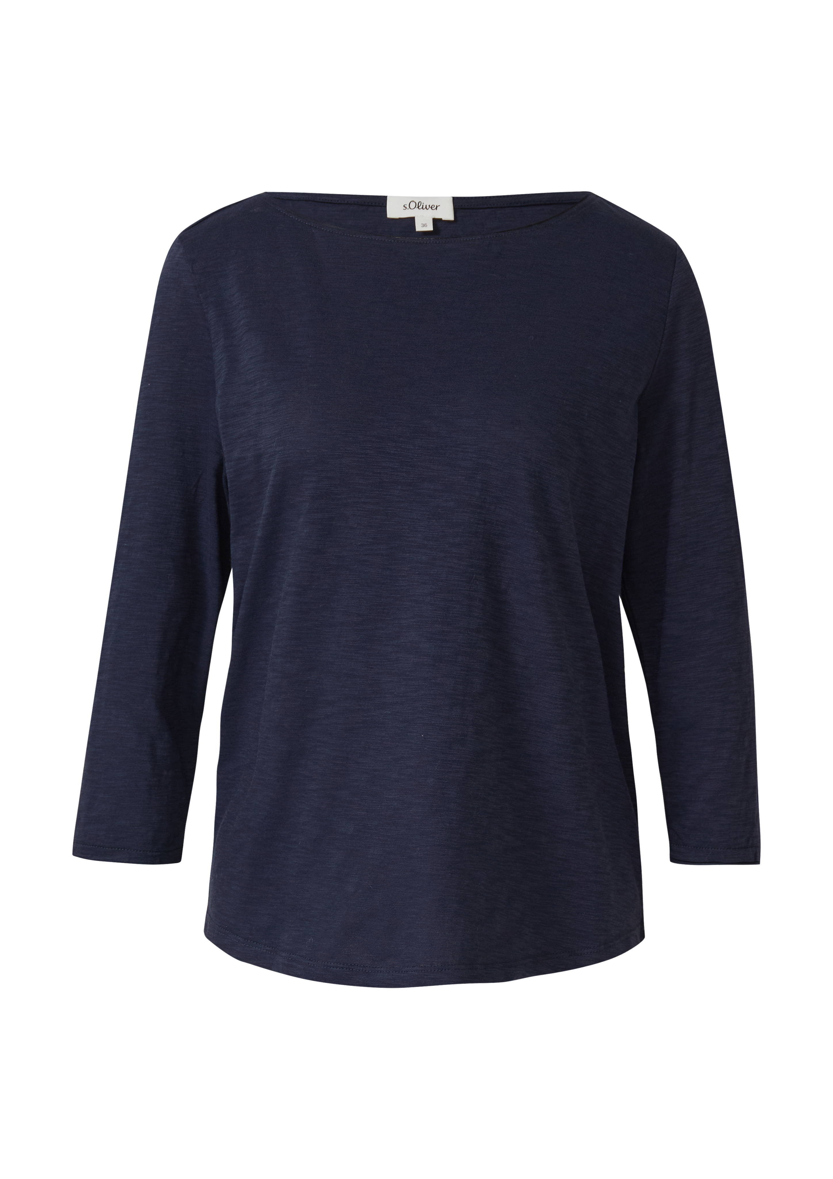 Shirt met vlamgarenstructuur en 3/4 mouwen