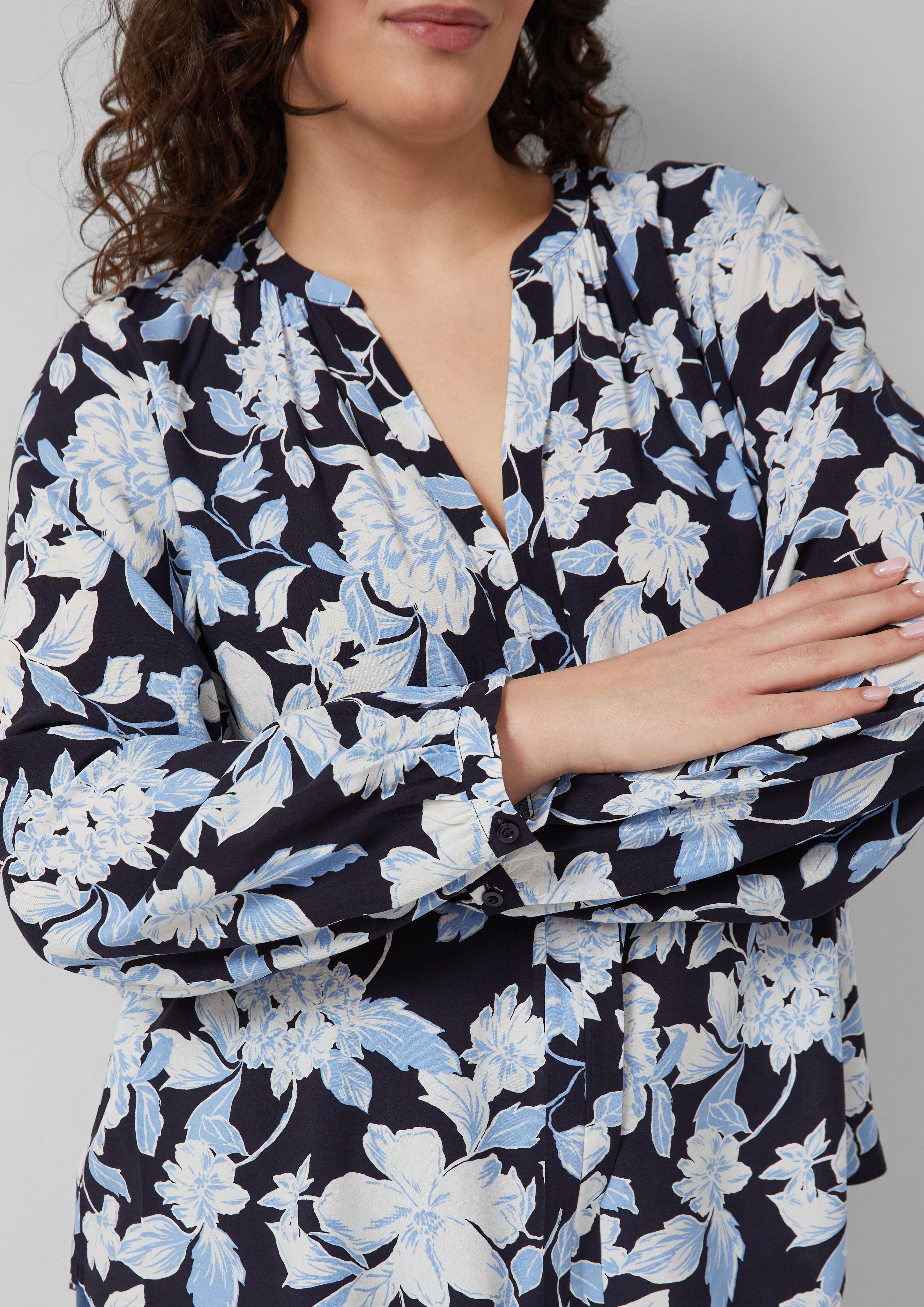 Thumbnail - Fließende Viskose-Bluse mit All-over-Print