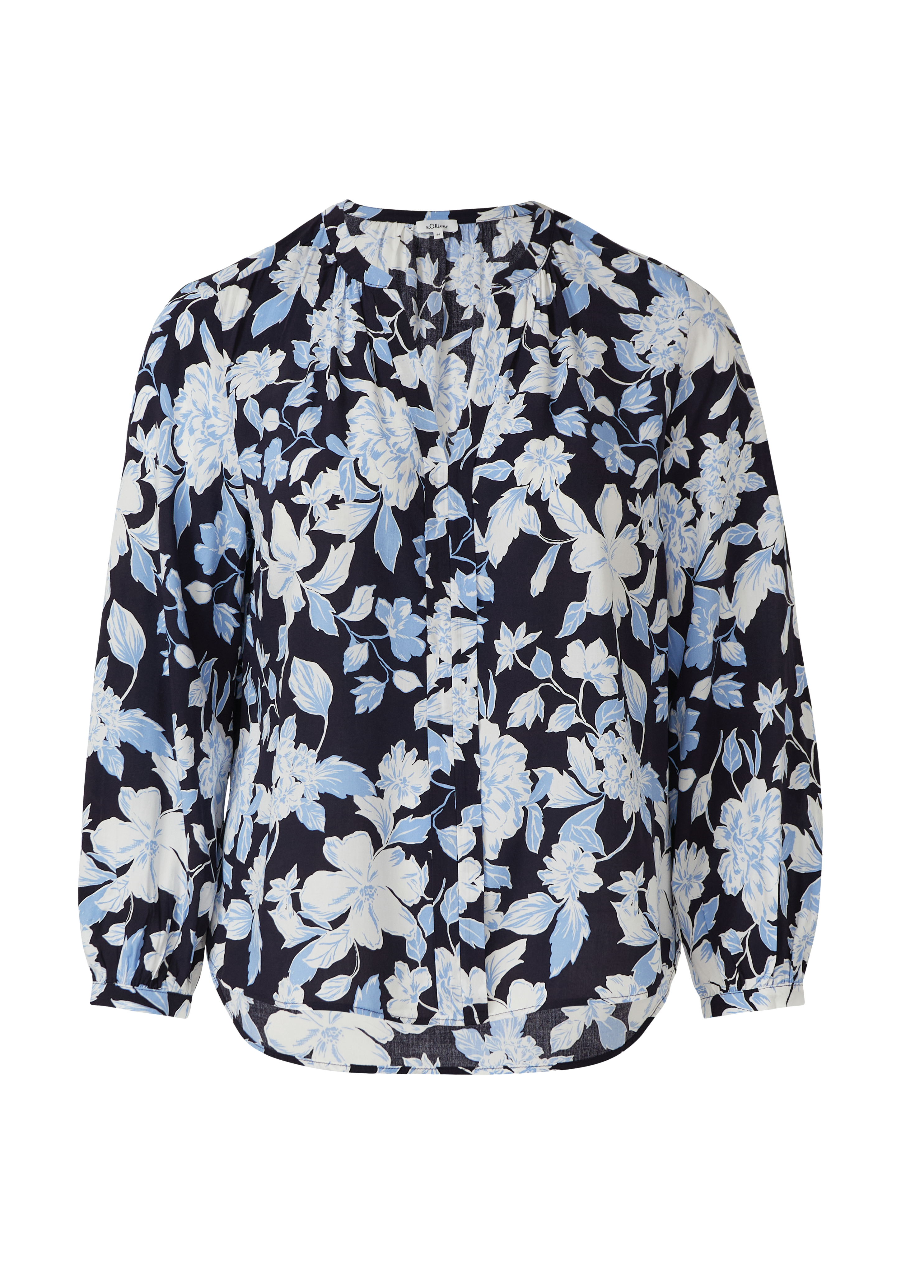 Soepel vallende viscose blouse met all-over print
