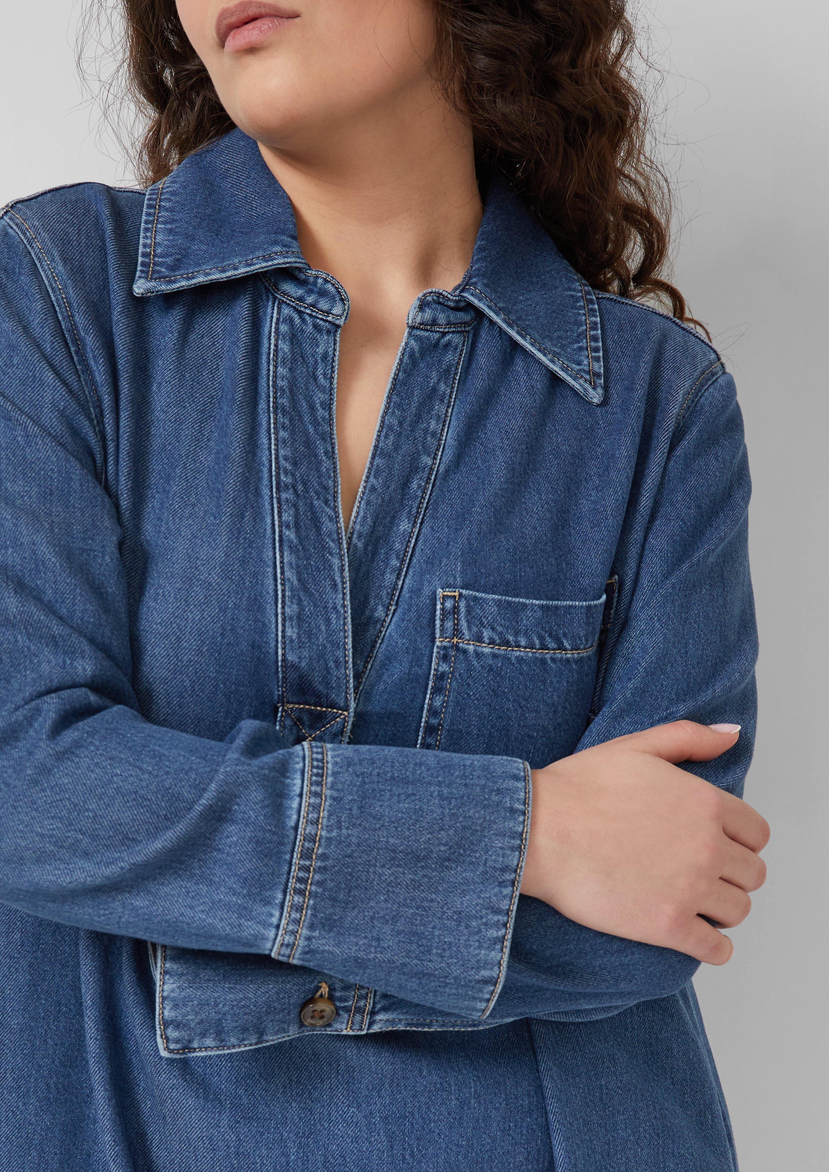 Thumbnail - Denim-Kleid mit Eingrifftaschen