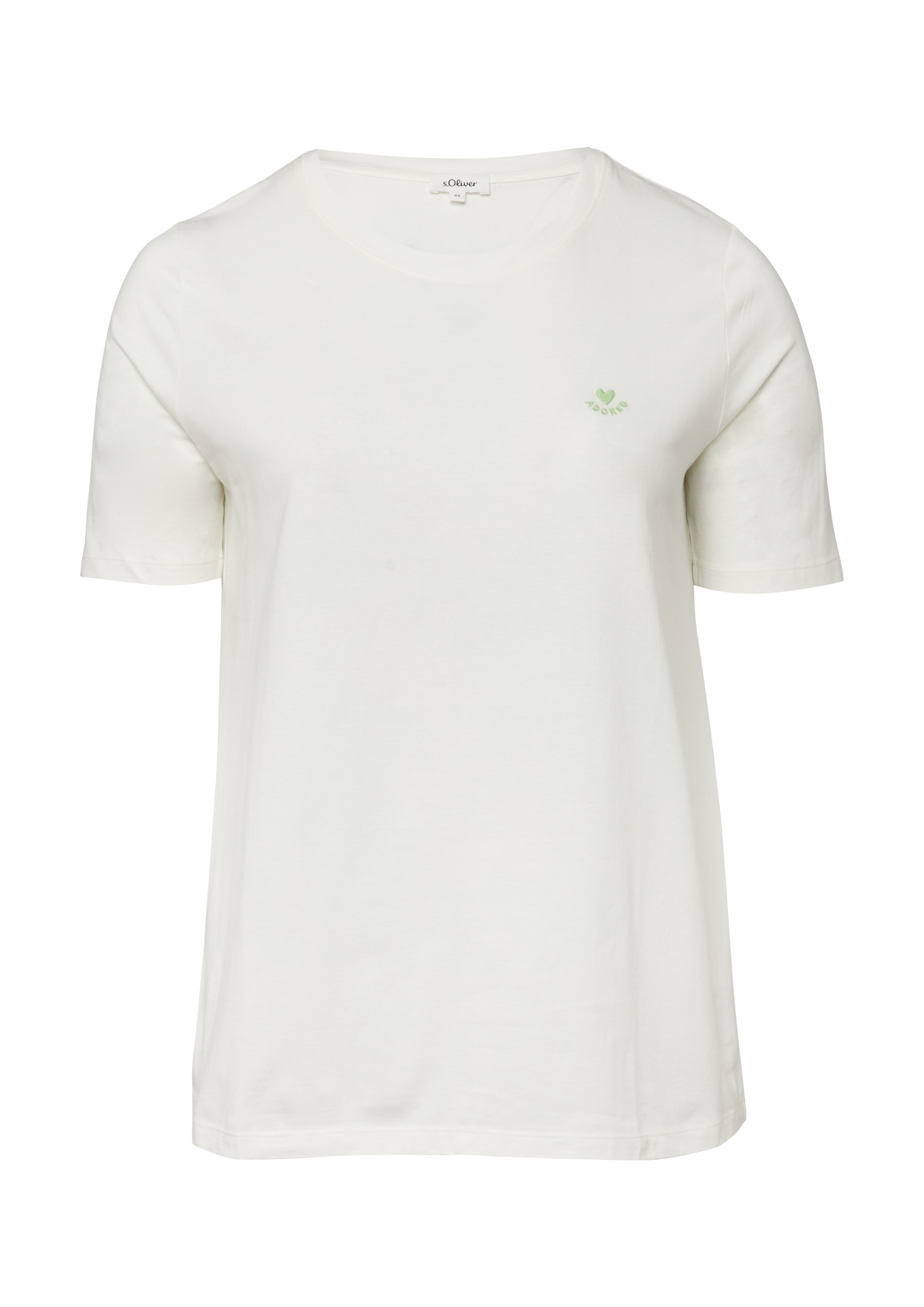 T-shirt met hartjesborduursel