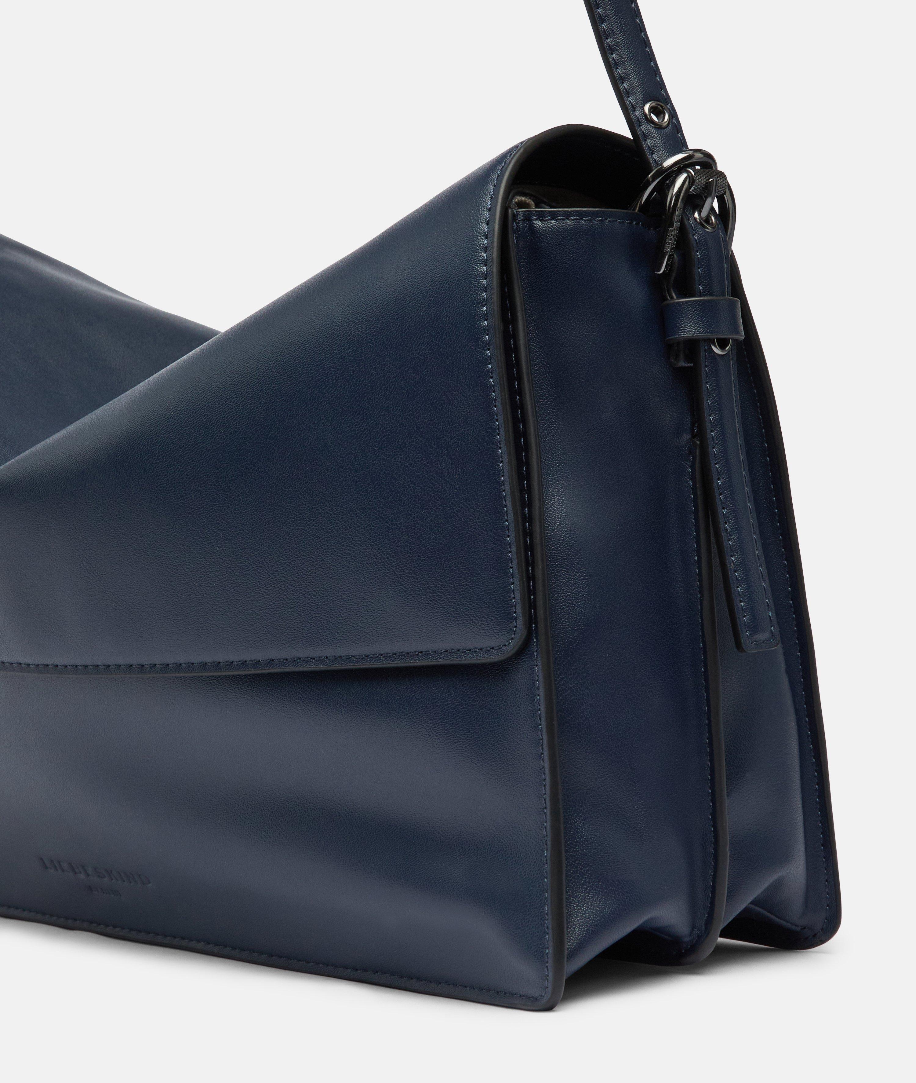 Audrey Crossbody M in blau, schwarz & beige