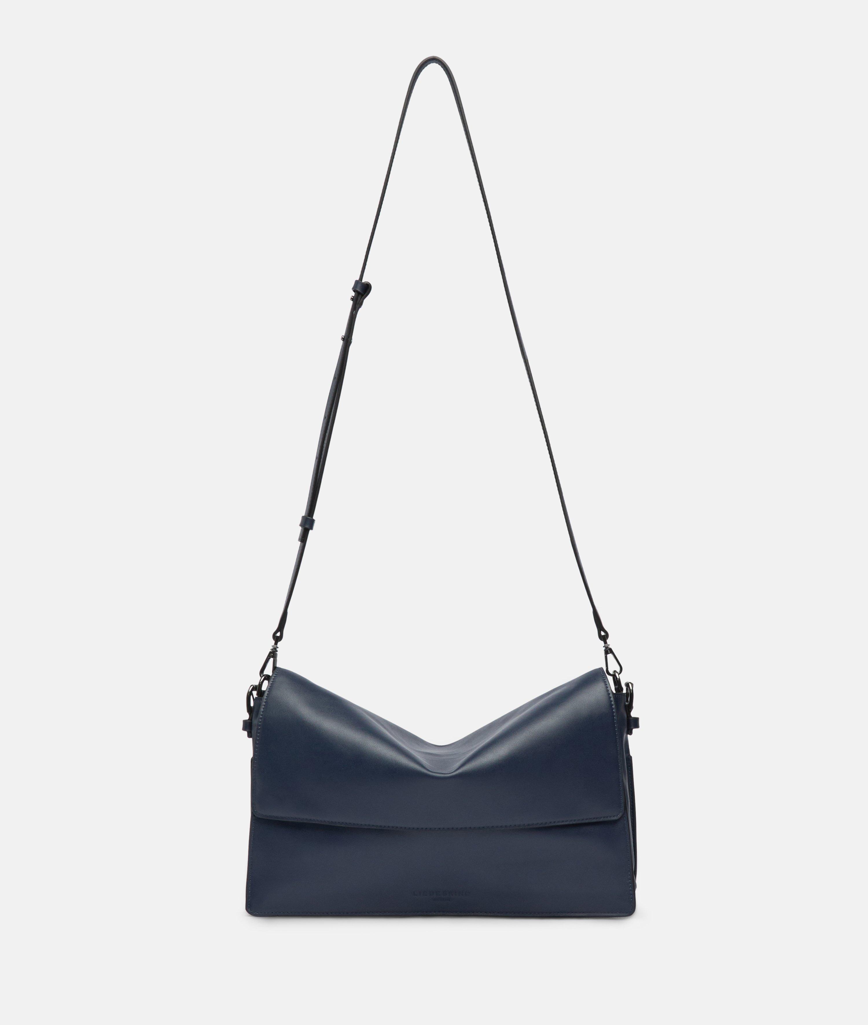 Audrey Crossbody M in blau, schwarz & beige