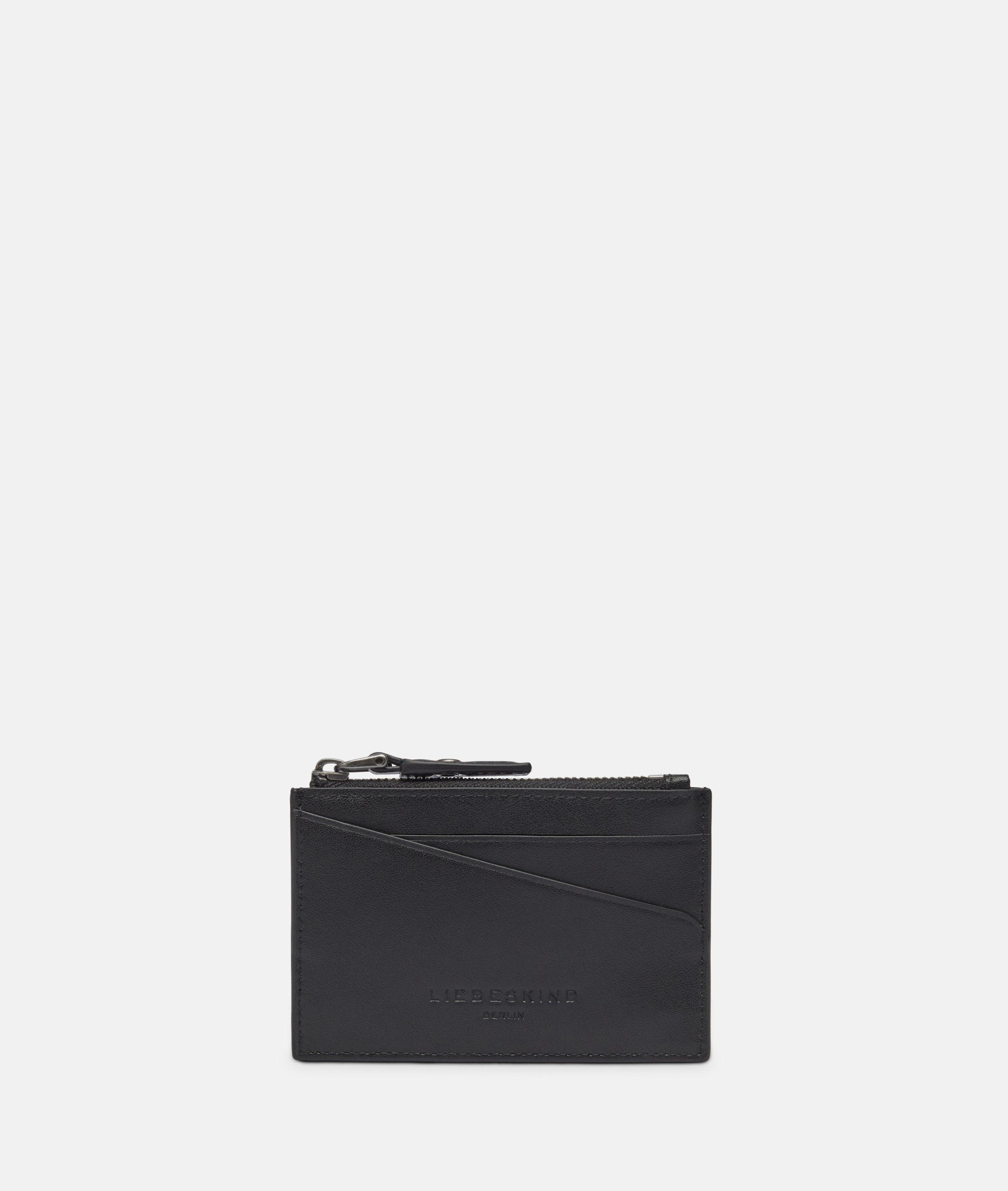 Mina Geldbörse XS in schwarz, beige & blau