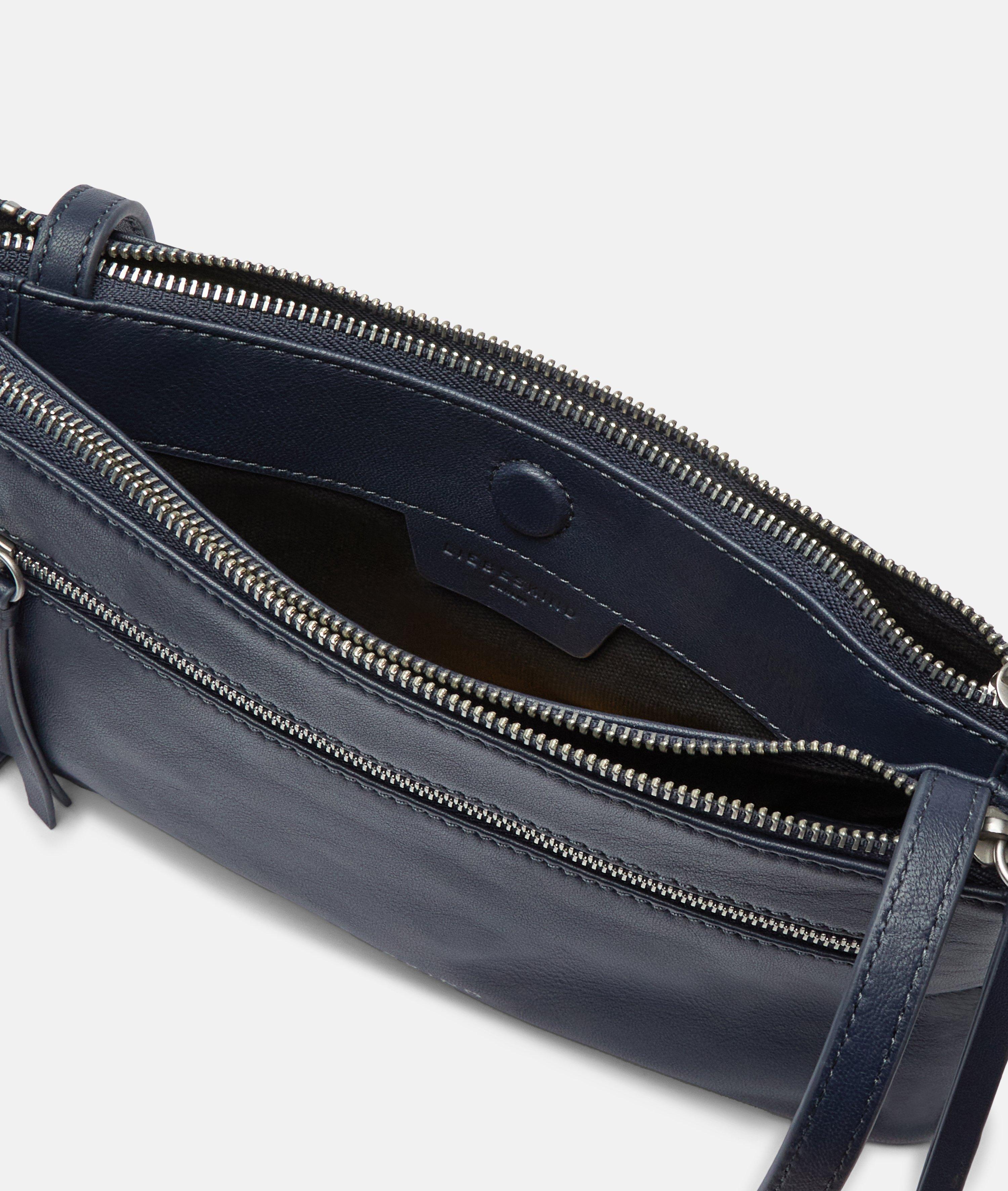 Double Zena Crossbody S in blue, brown & black