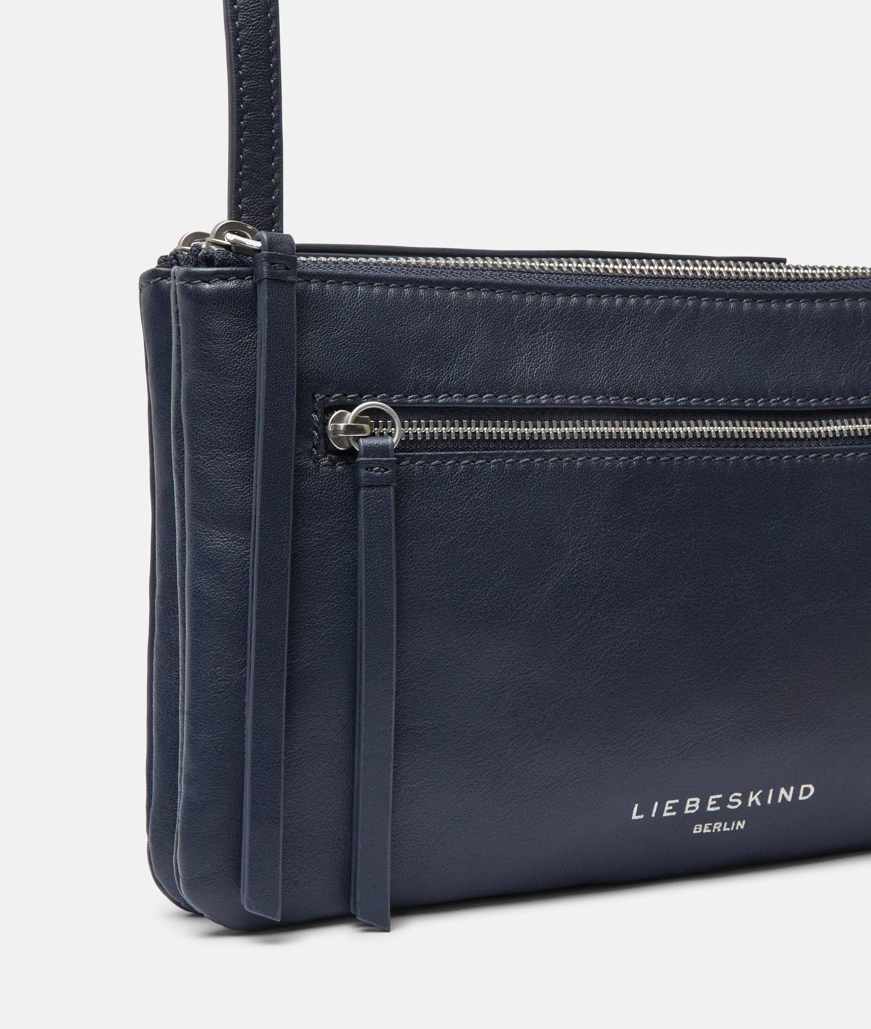 Double Zena Crossbody S in blue, brown & black